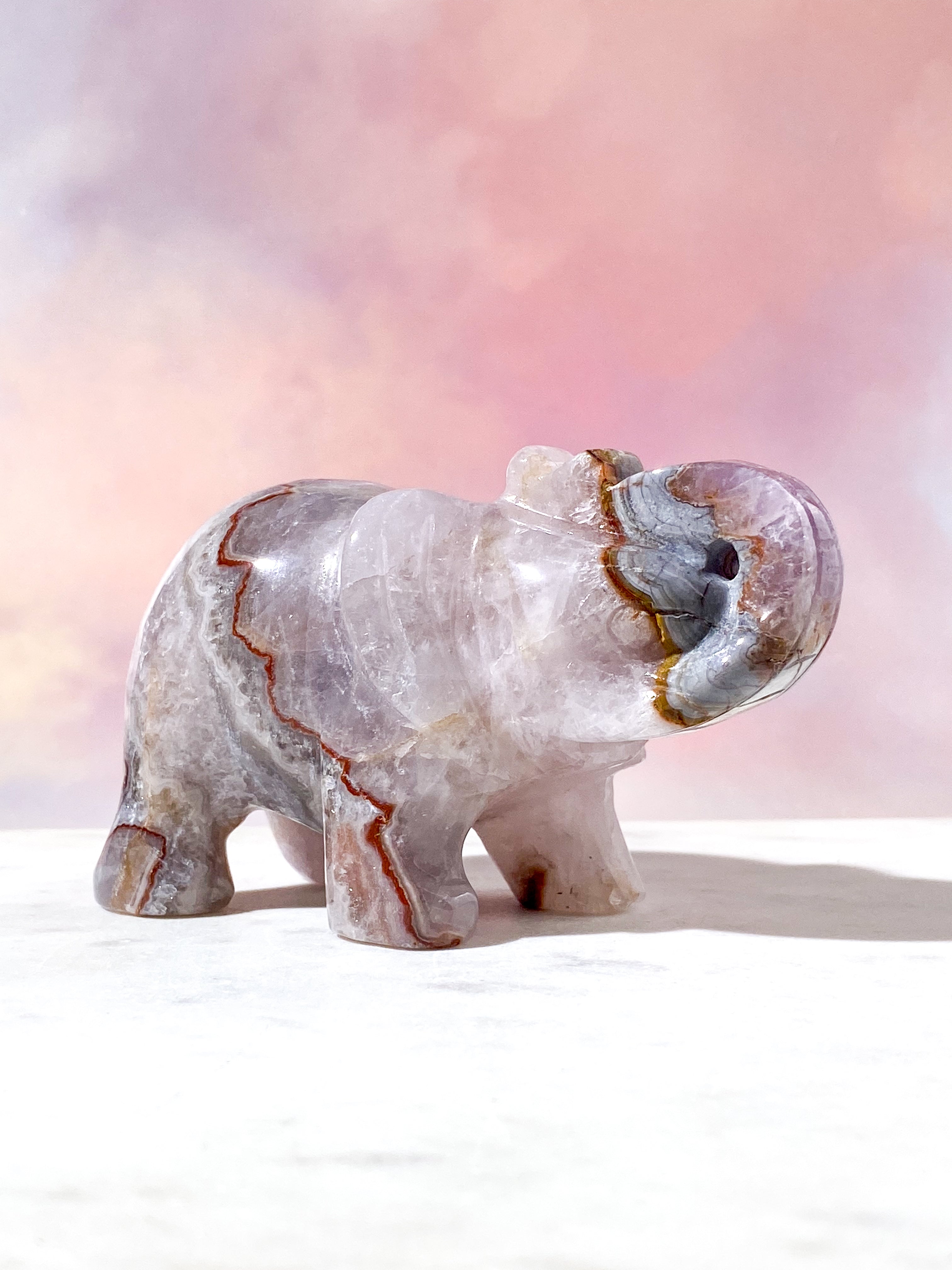 Mexico Agat & Ametyst Elefant (Nr. 1)