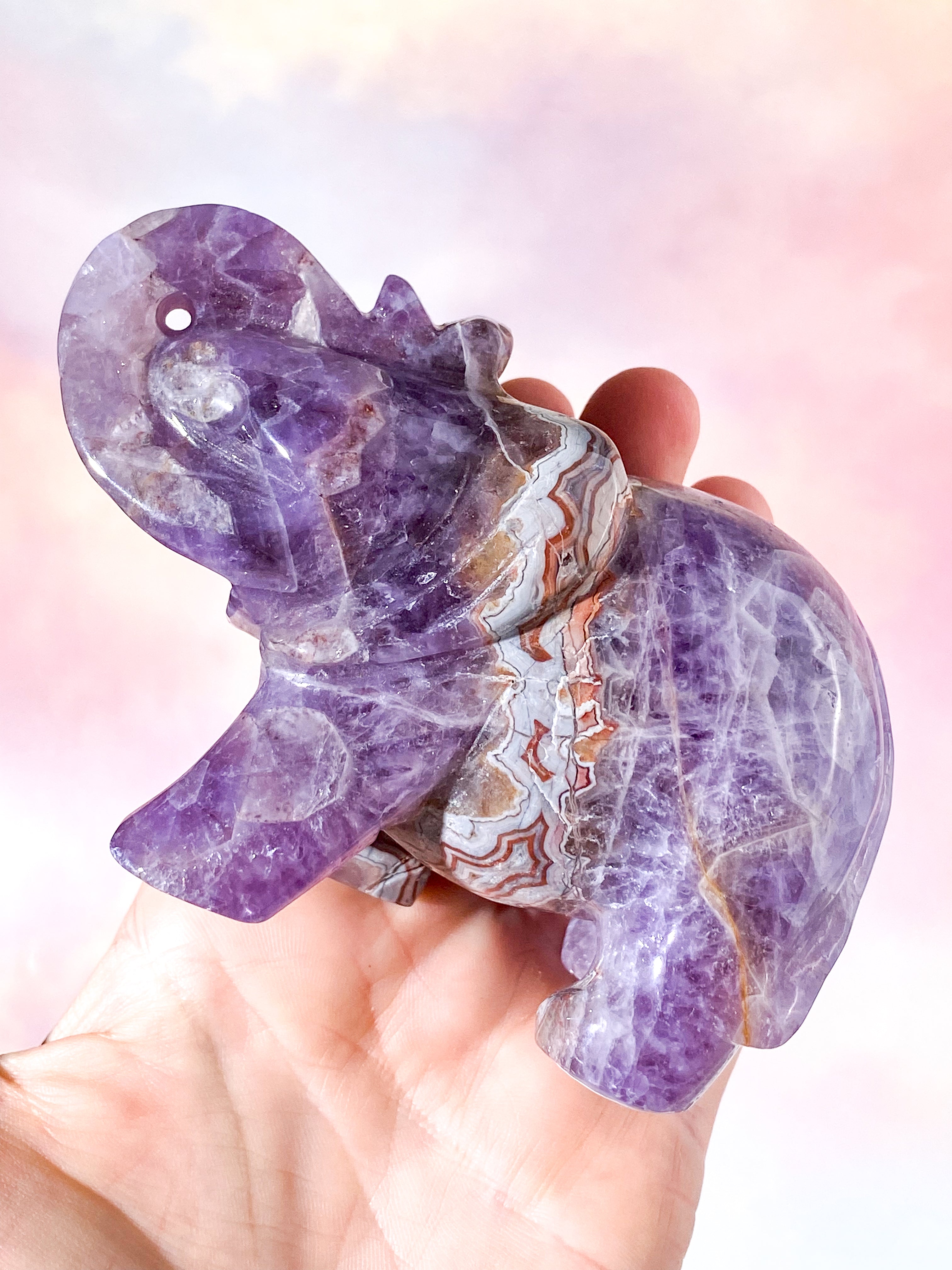 Mexico Agat & Ametyst Elefant (Nr. 2)