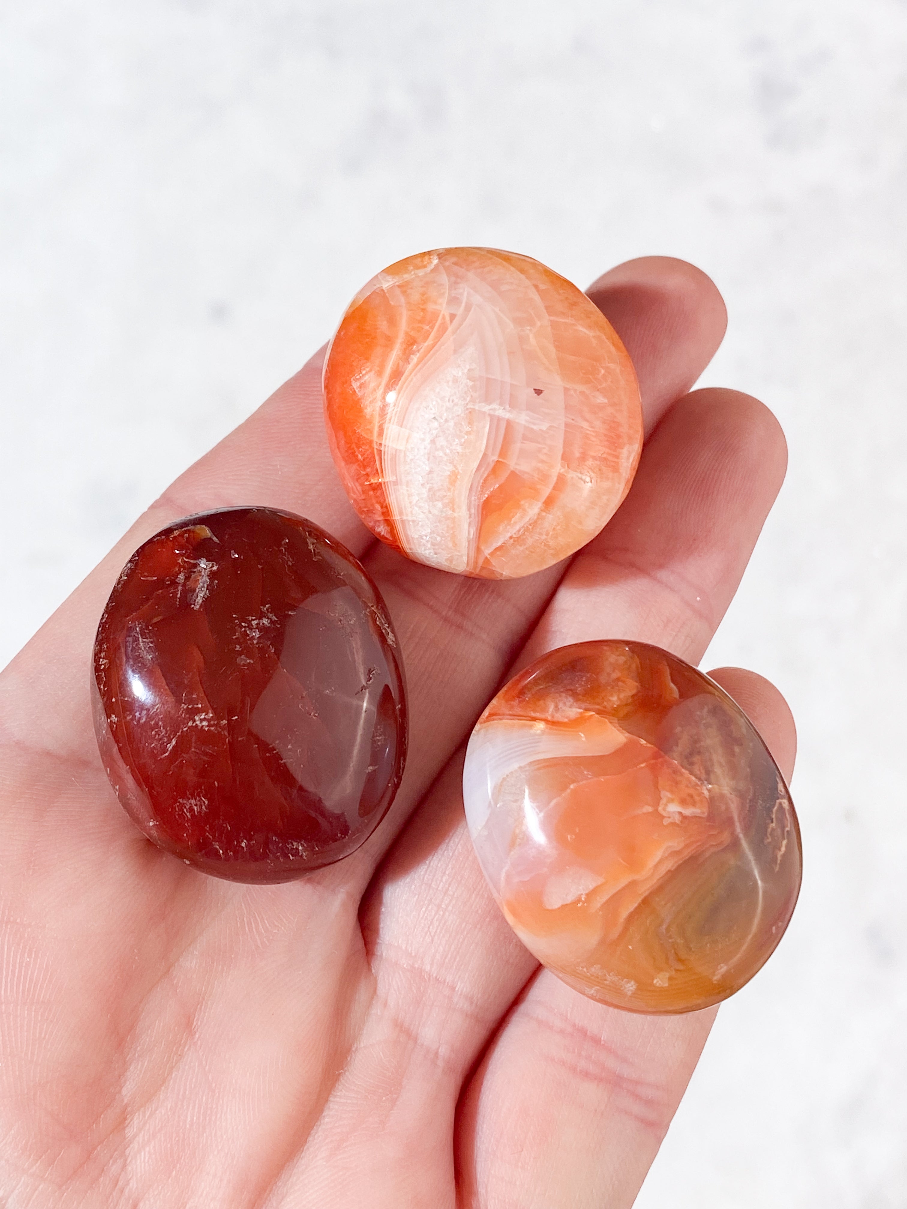 Karneol Pocket Stone - Exklusiv kvalitet