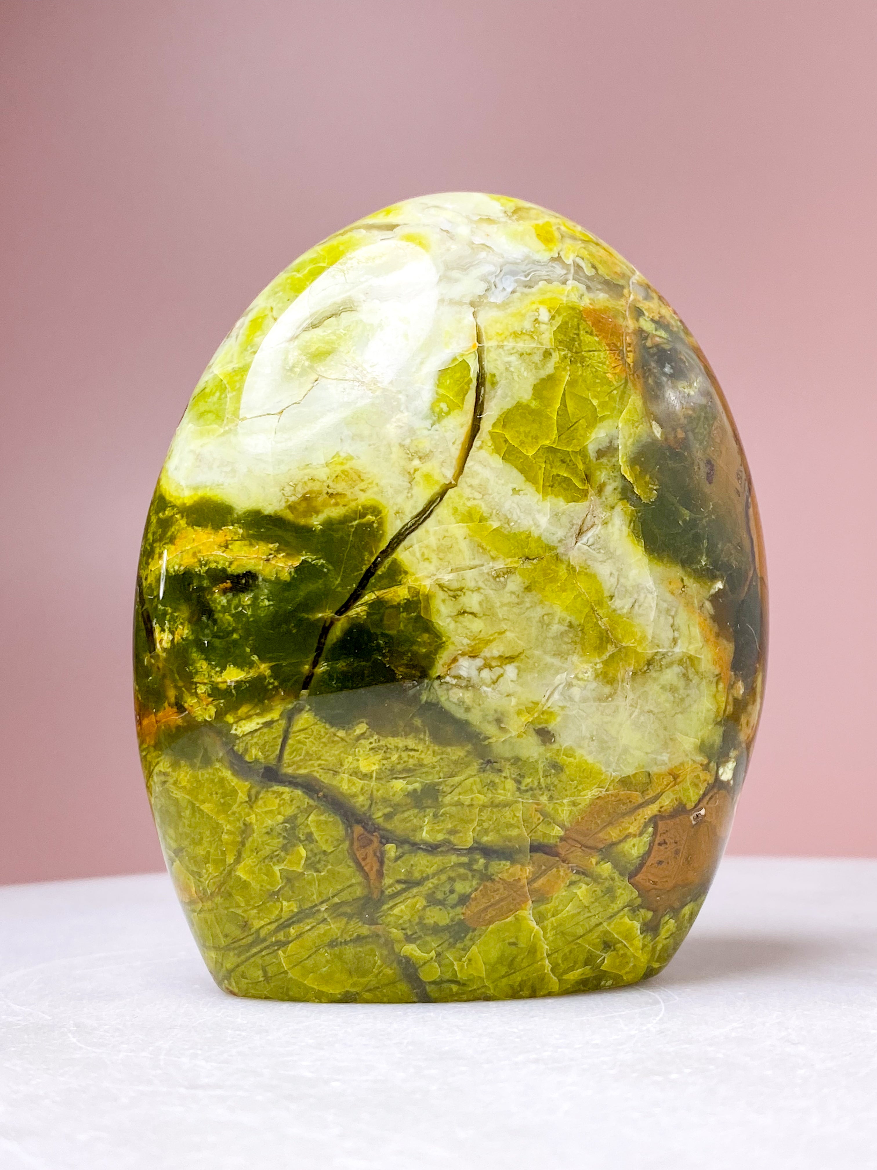 Grön opal polerad