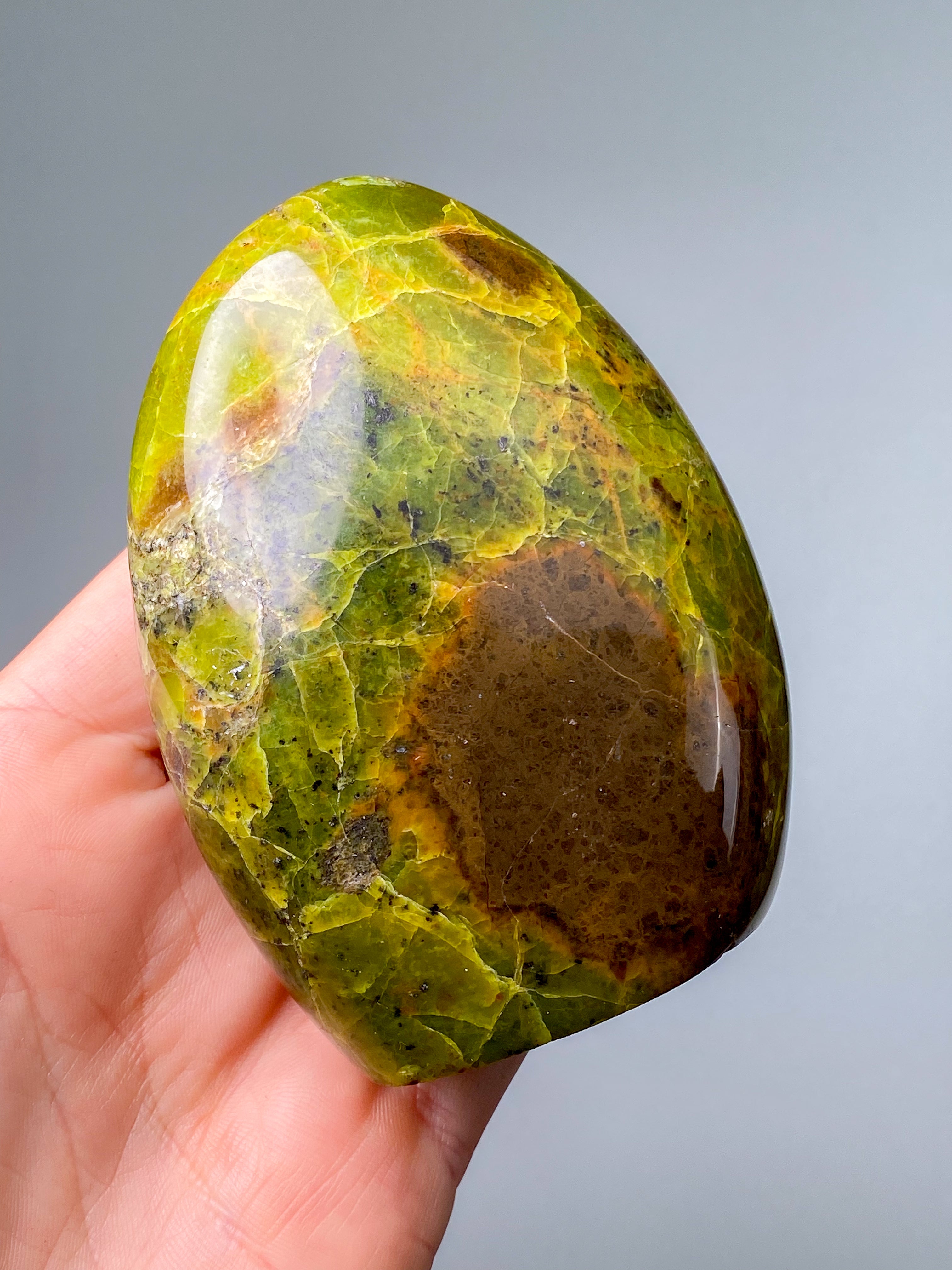 Grön opal polerad