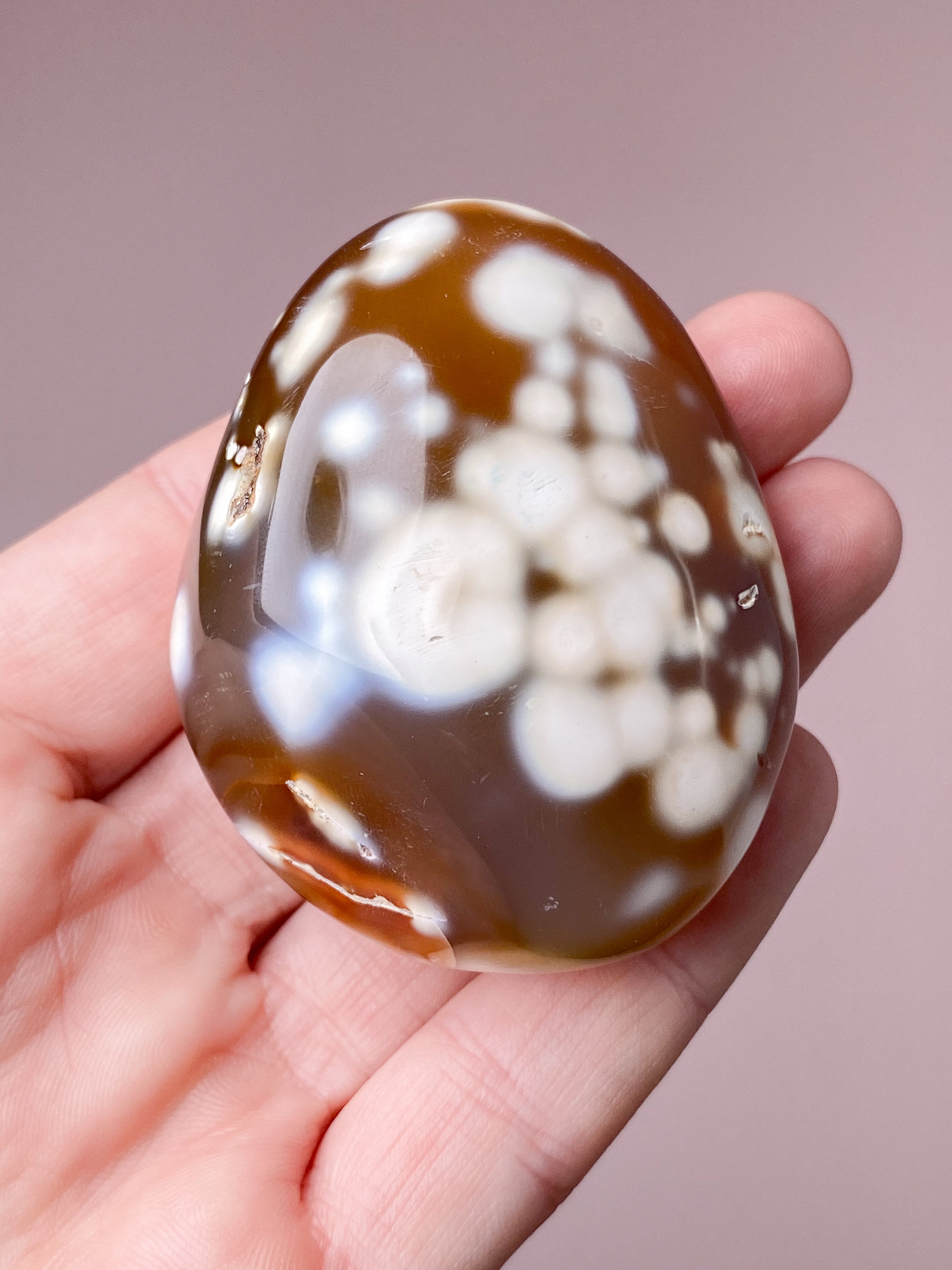 Karneol Orca Agat Palmstone (Nr. 1)
