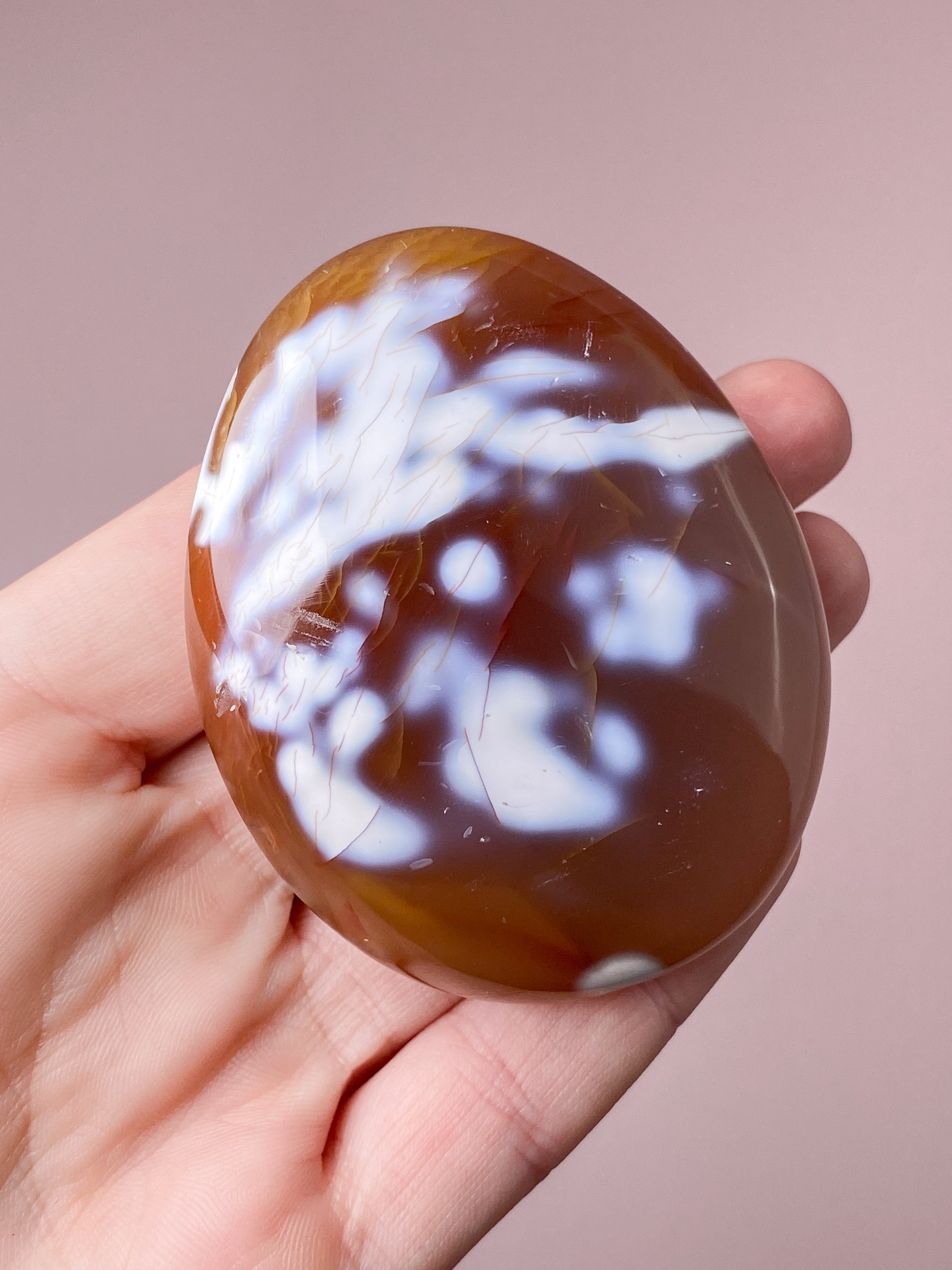 Karneol Orca Agat Palmstone (Nr. 2)