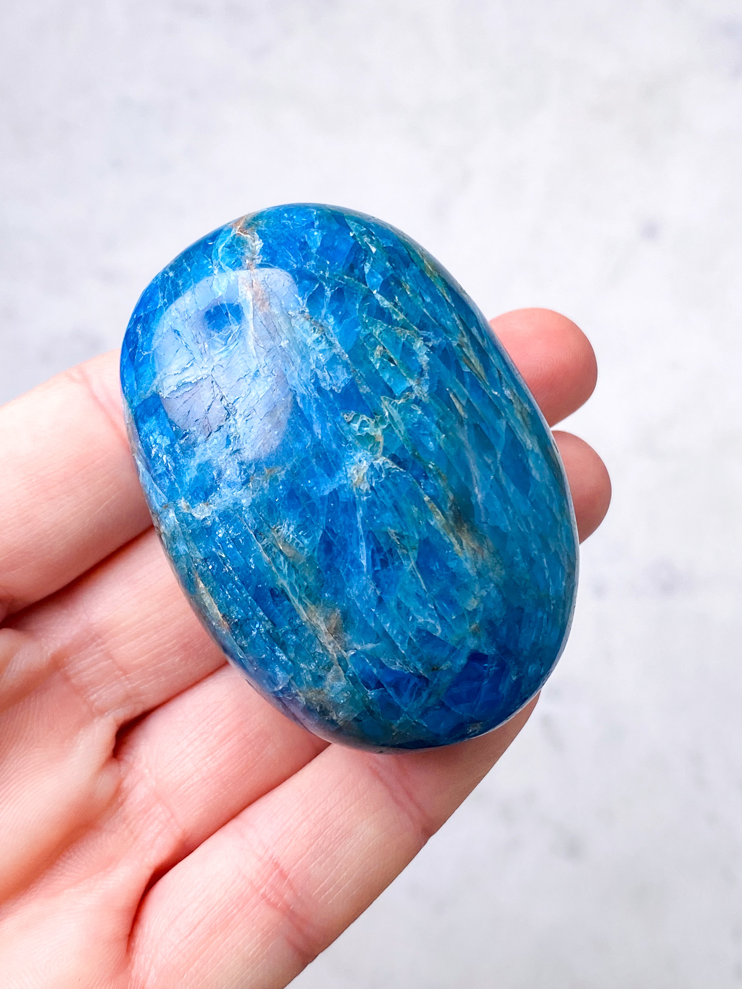 Blå Apatit Palmstone (nr 13)