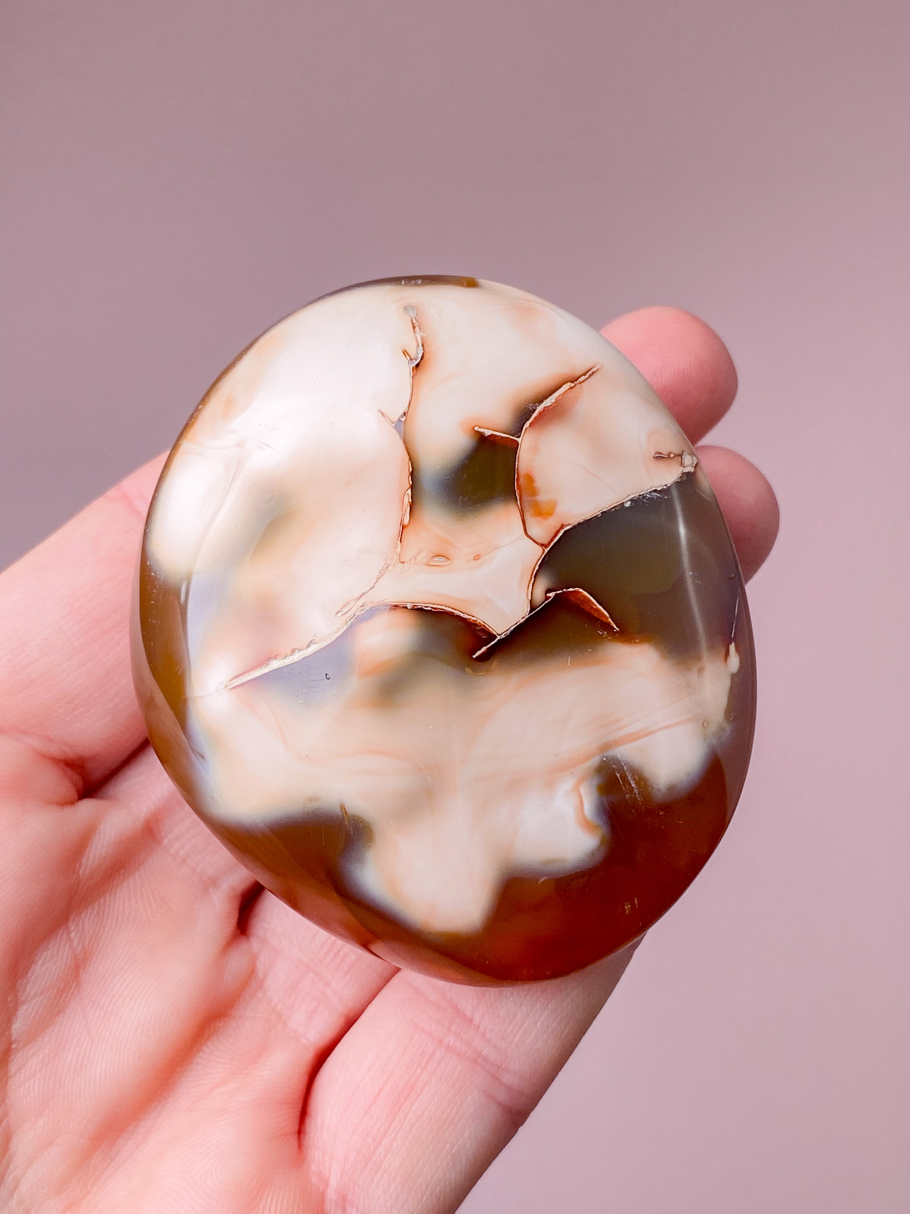 Karneol Orca Agat Palmstone (Nr. 5)