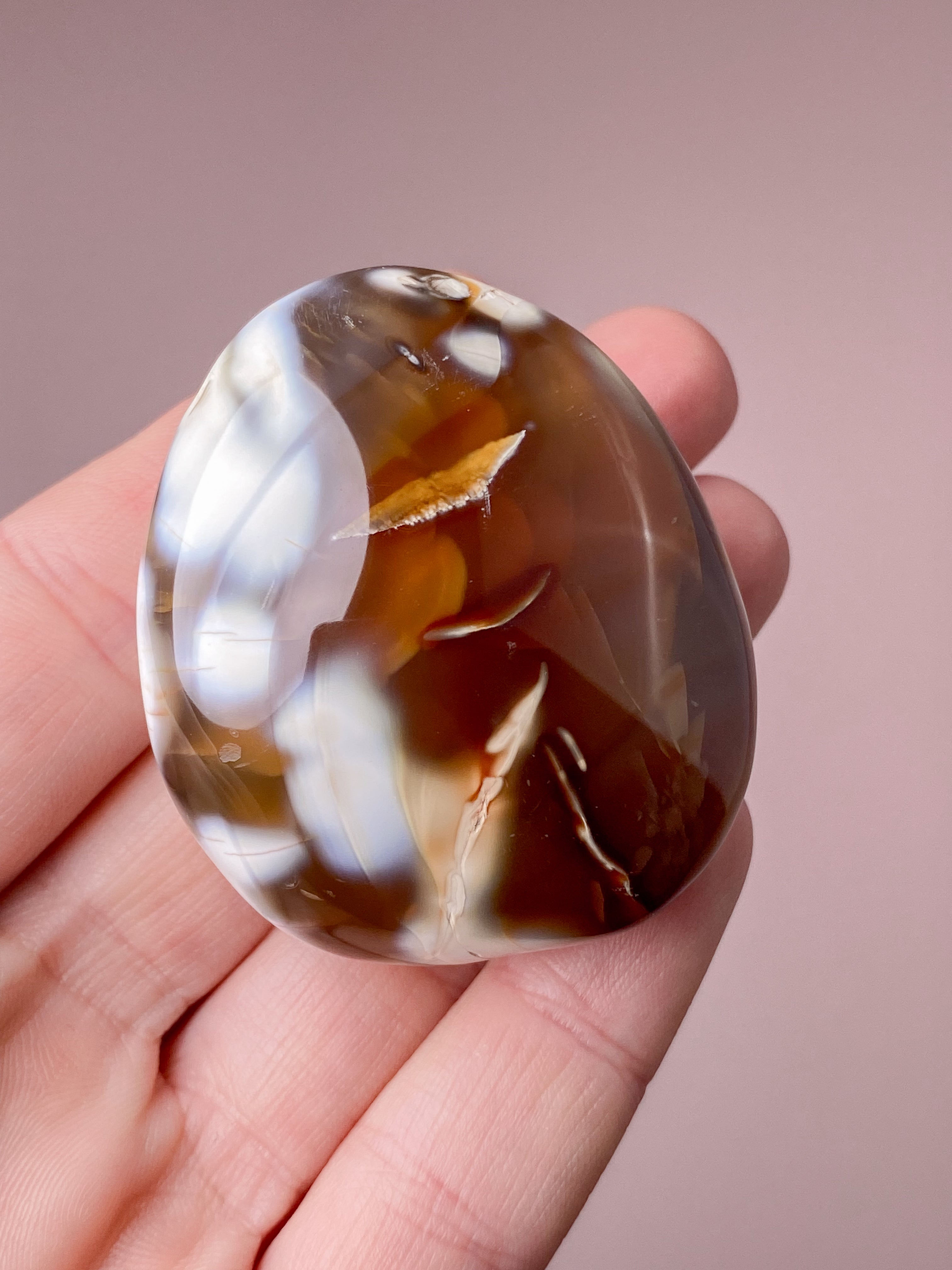 Karneol Orca Agat Palmstone (Nr. 8)