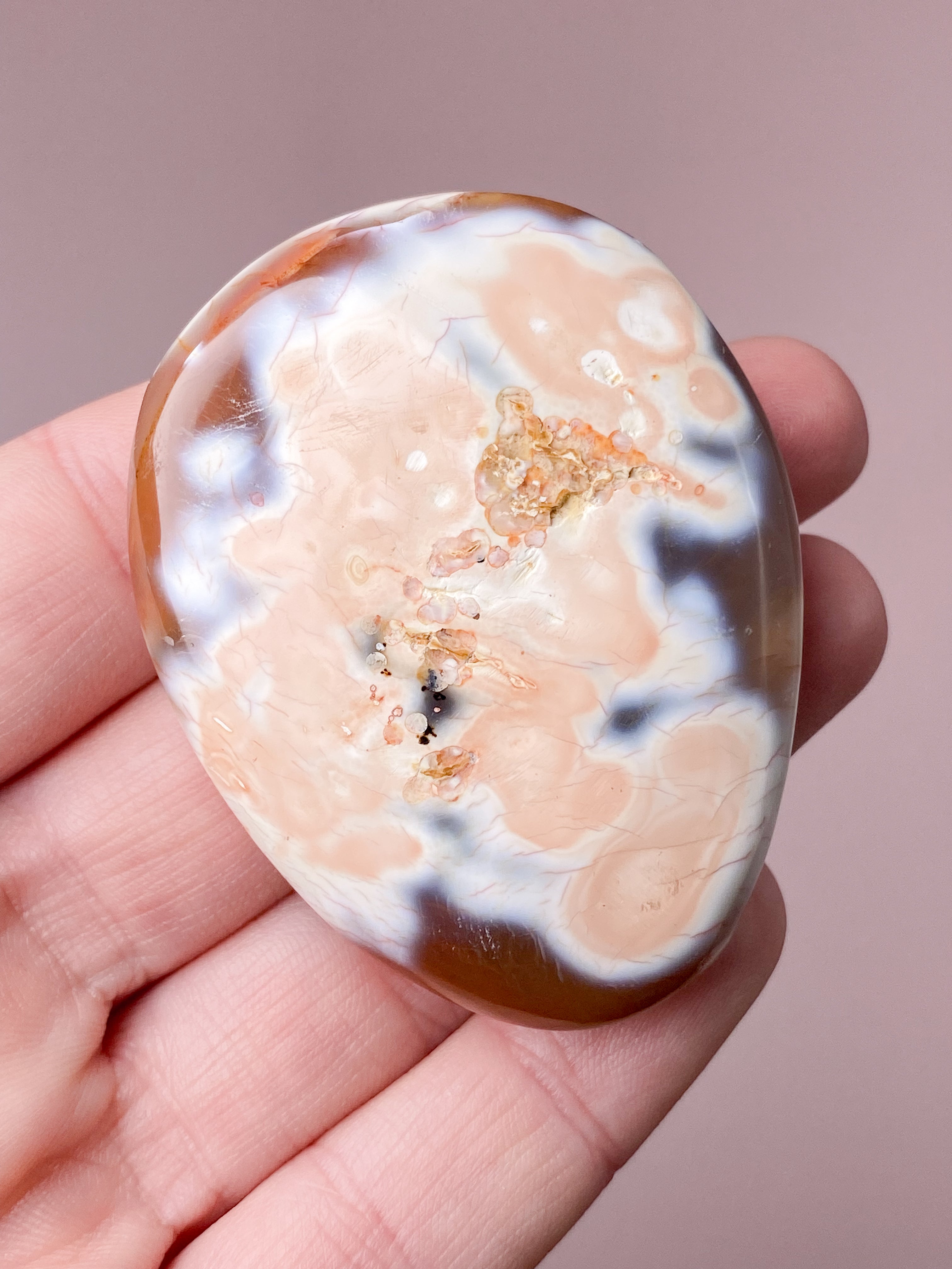 Karneol Orca Agat Palmstone (Nr. 9)