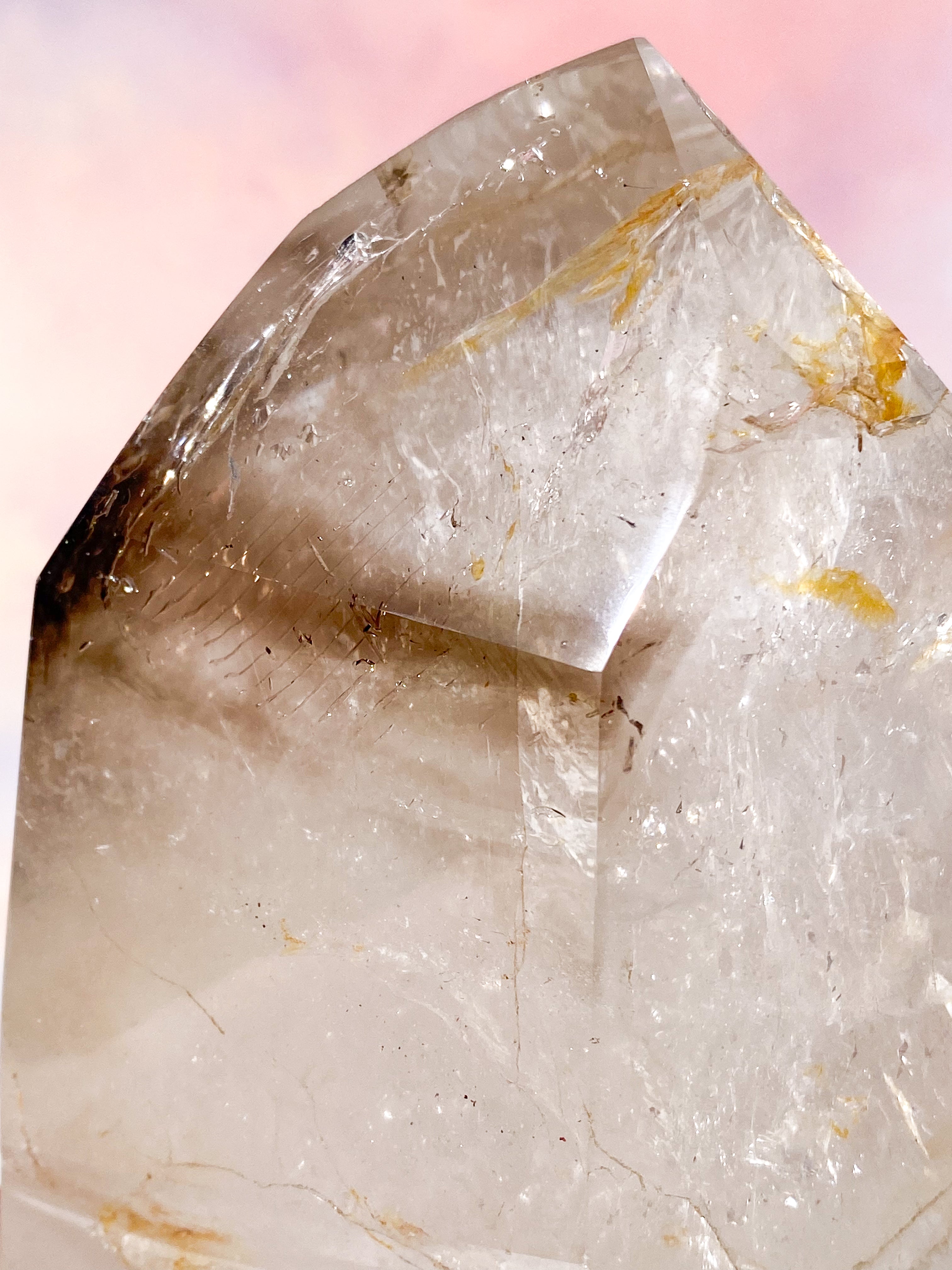 Enorm Enhydro Smokey Bergkristall Torn (Nr. 5) Exklusiv Kvalitet