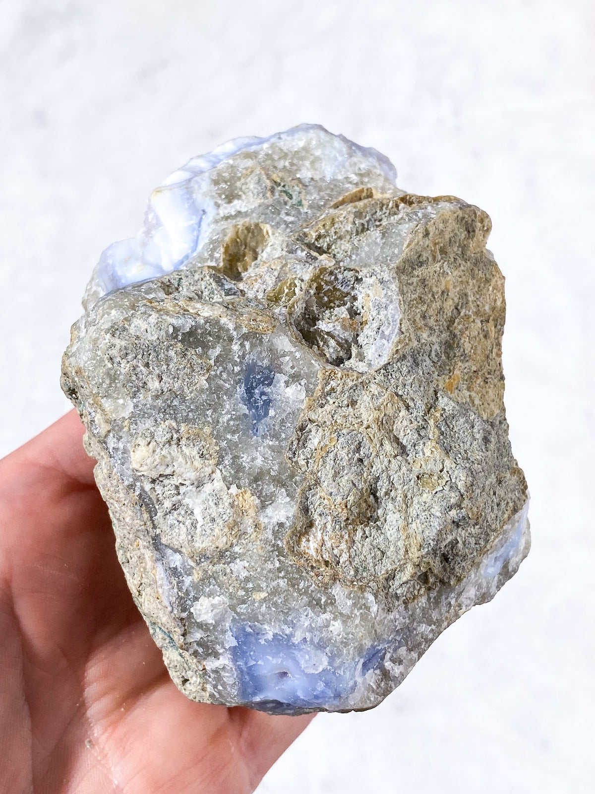 Druzy Blond Agat Rå (Nr. 12)