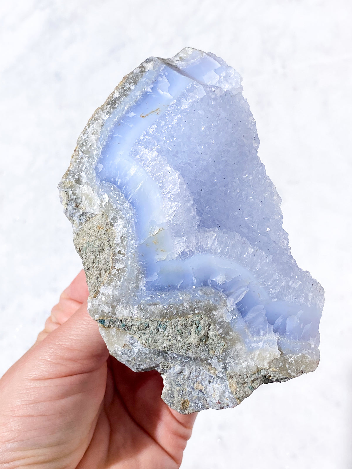 Druzy Blond Agat Rå (Nr. 21)