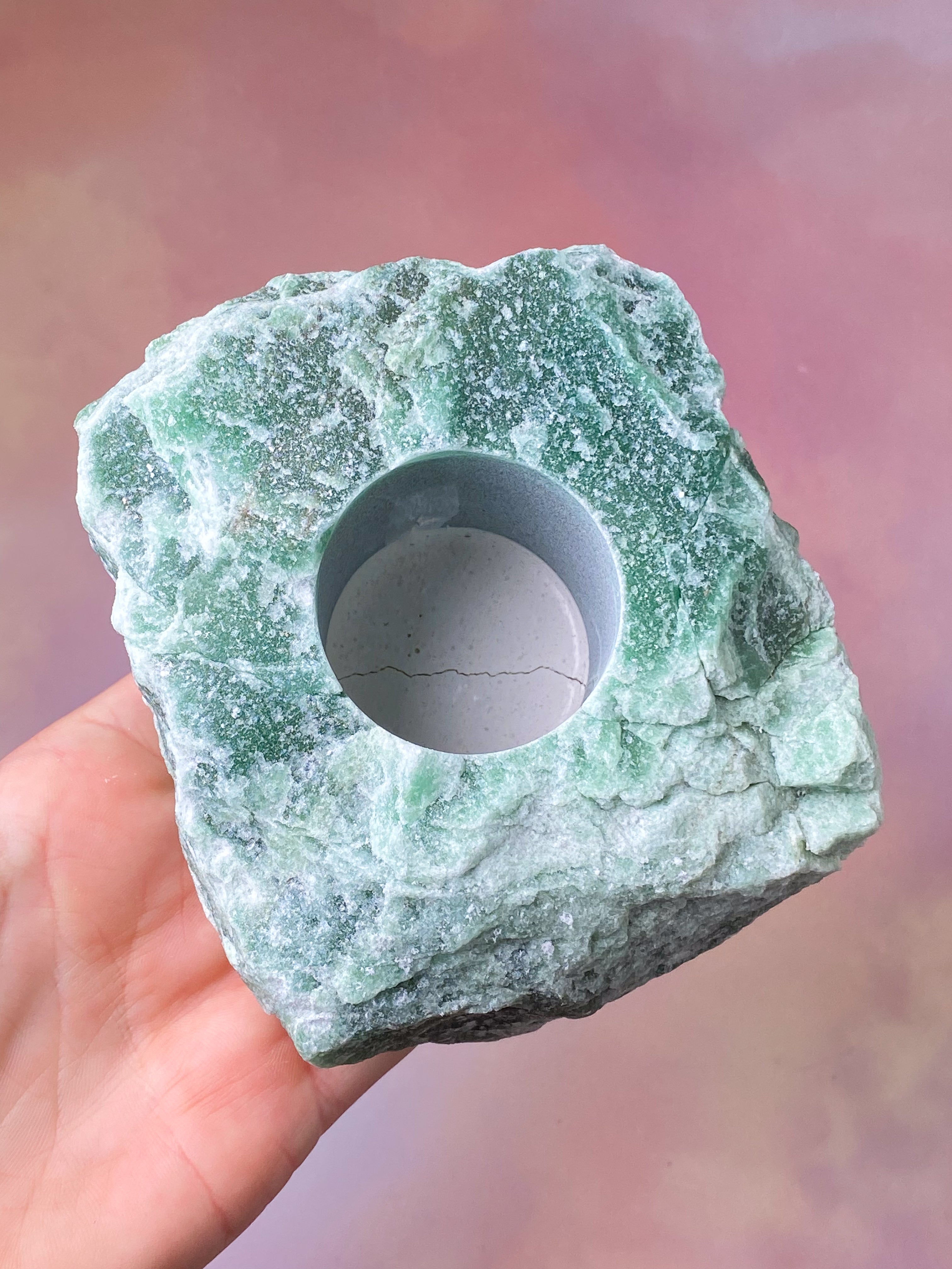 Green Aventurine Fireface Holder