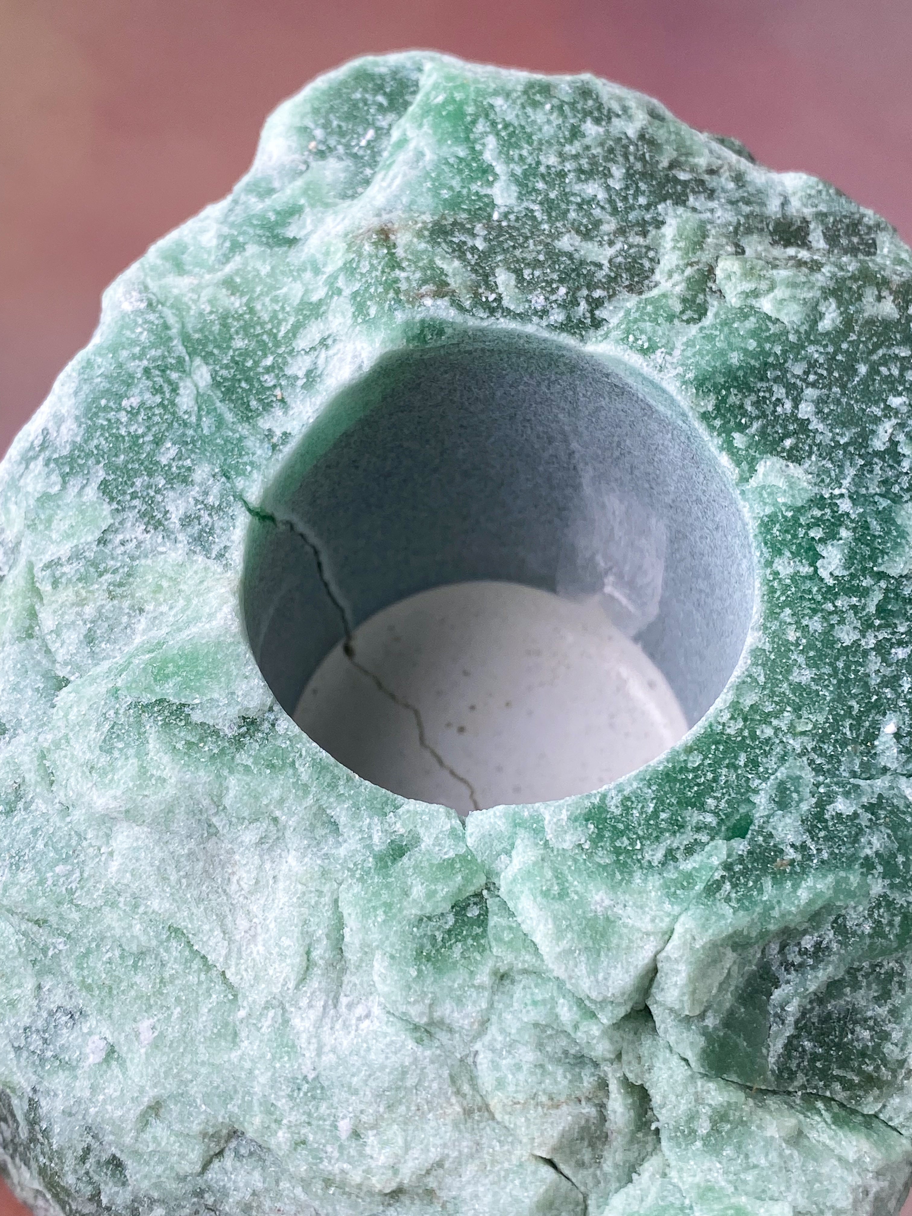 Green Aventurine Fireface Holder