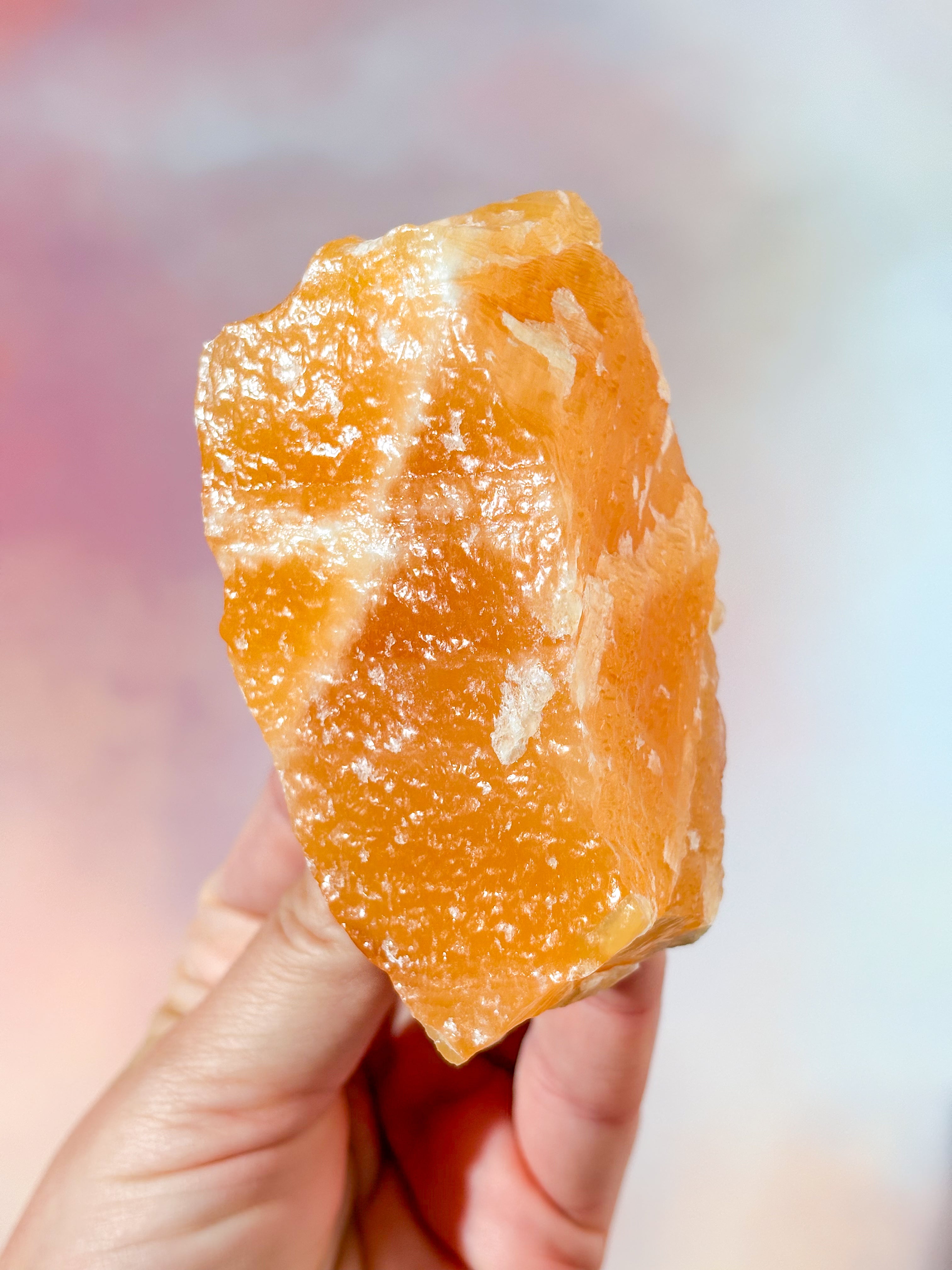 Orange Calcit Rå (Nr. 2)