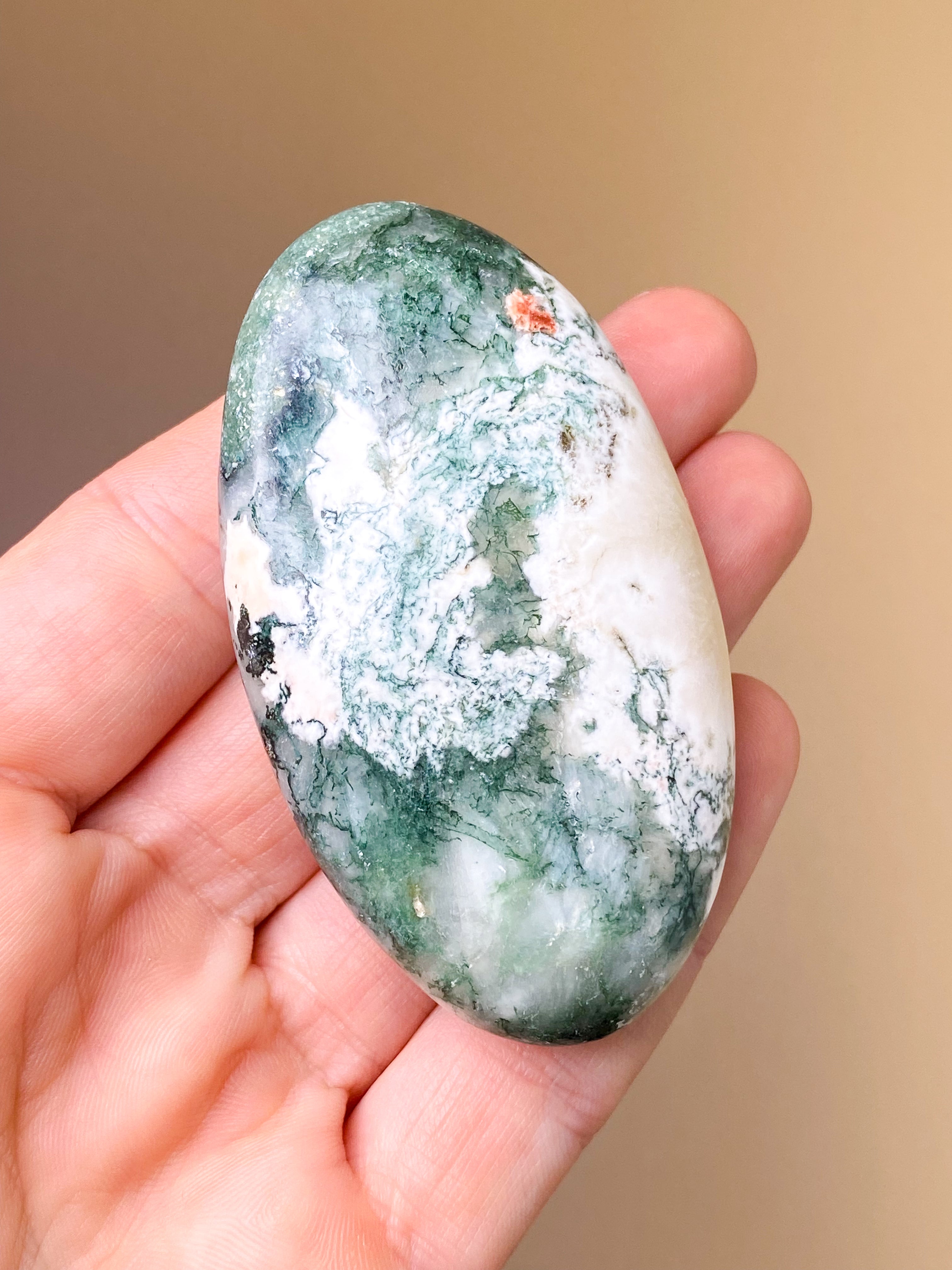 Grøn Heulandit Palmstone (Nr. 3)