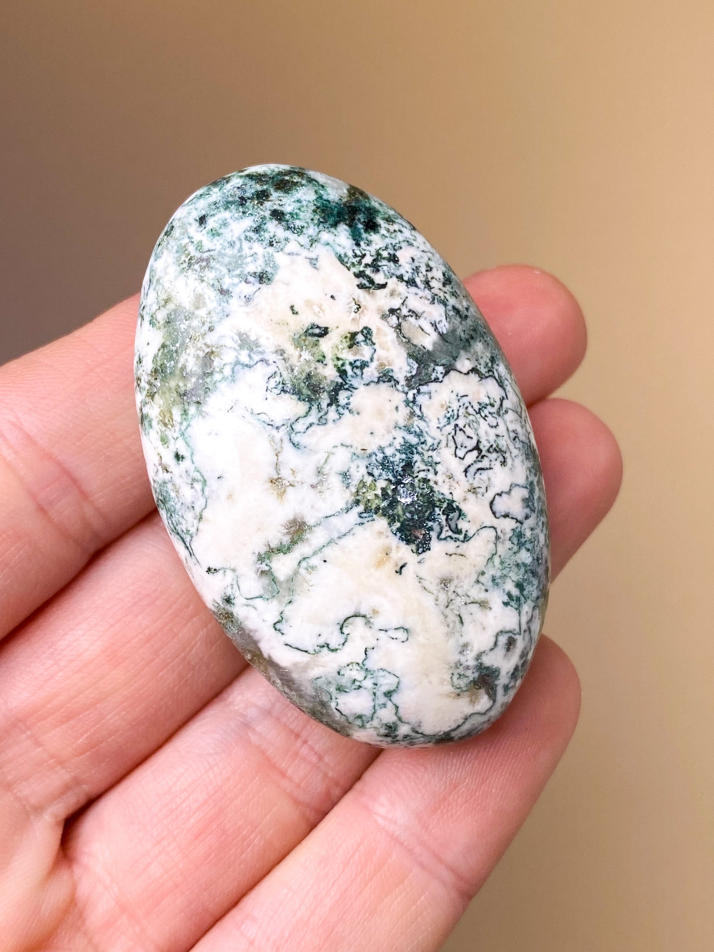 Grøn Heulandit Palmstone (Nr. 5)