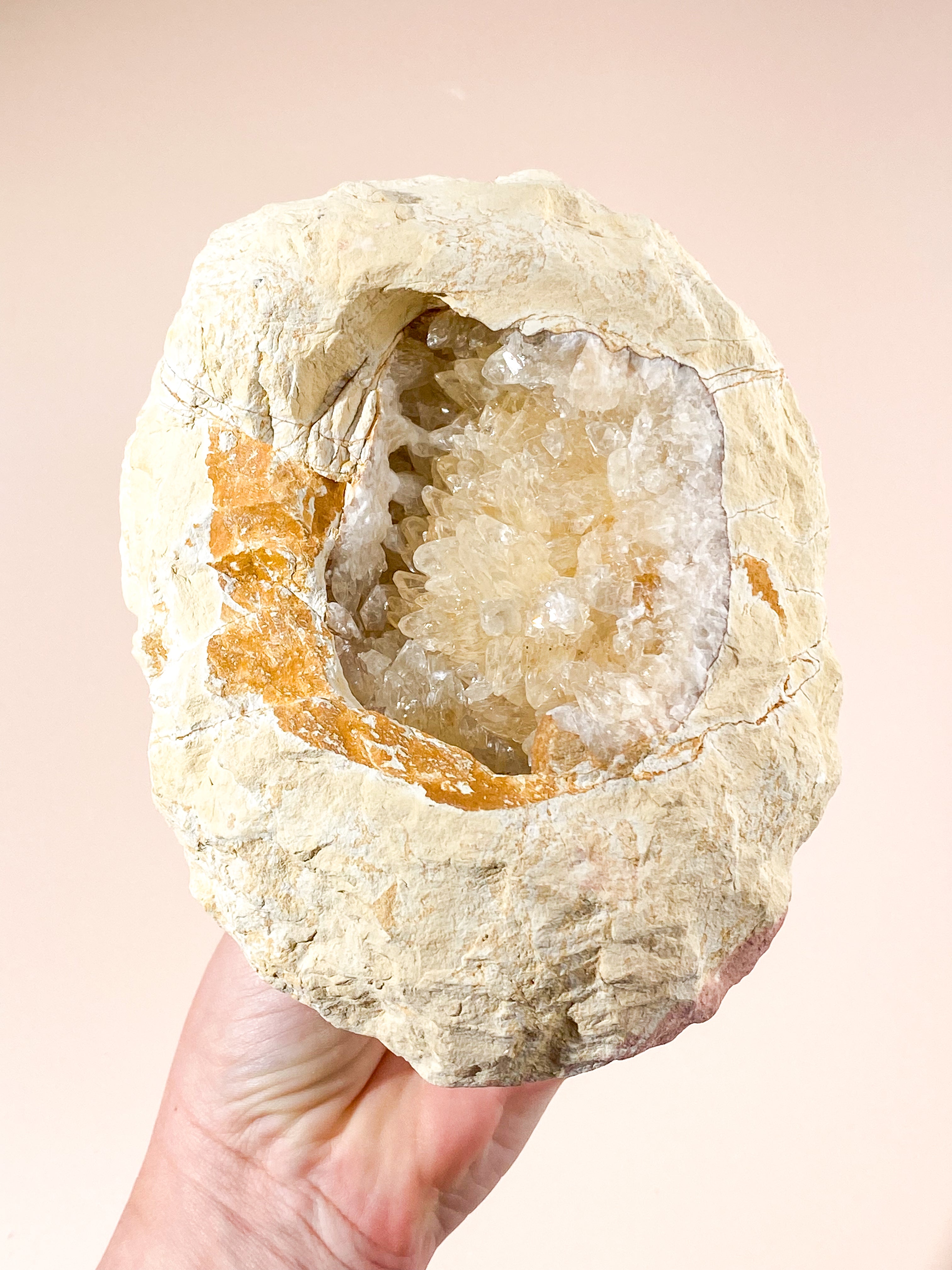 Kæmpe Calcit Geode - 1,3 Kg. (Nr. 3)