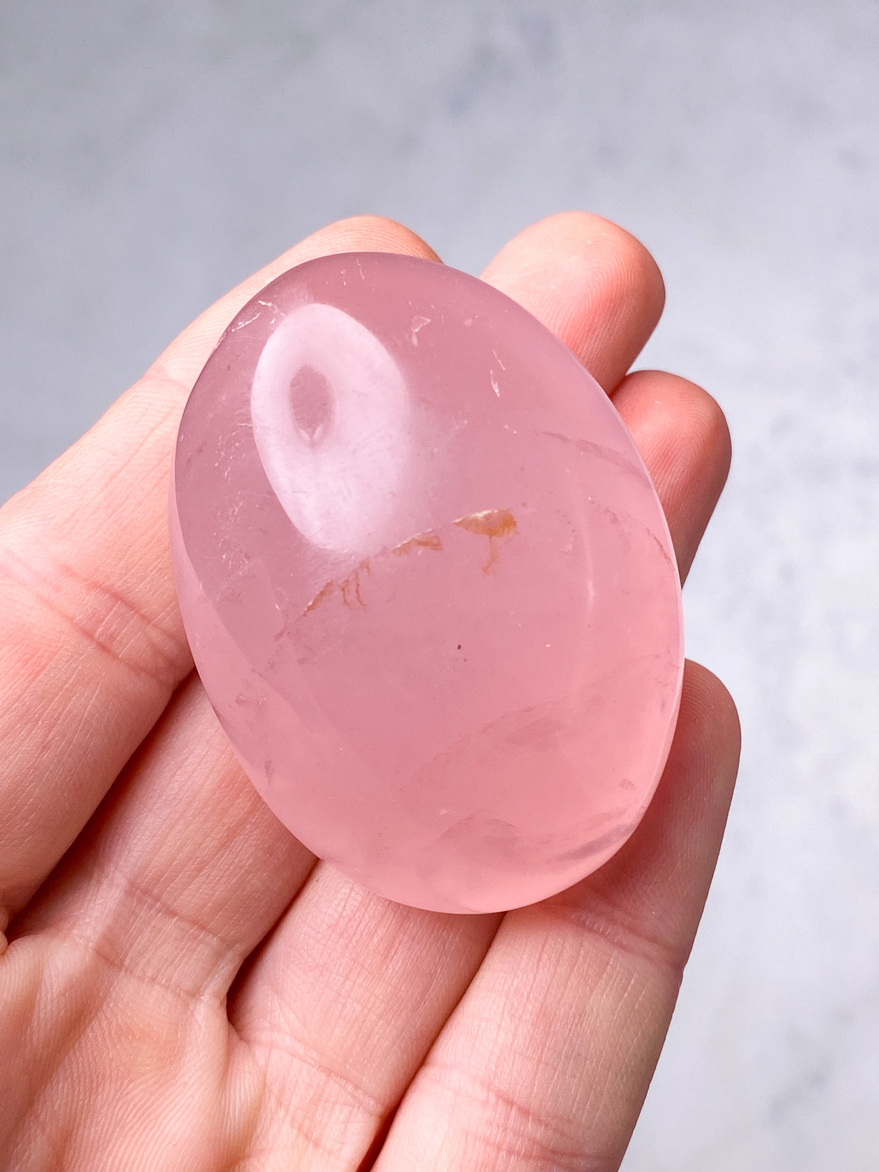 Rosakvarts Palmstone (Nr. 10)