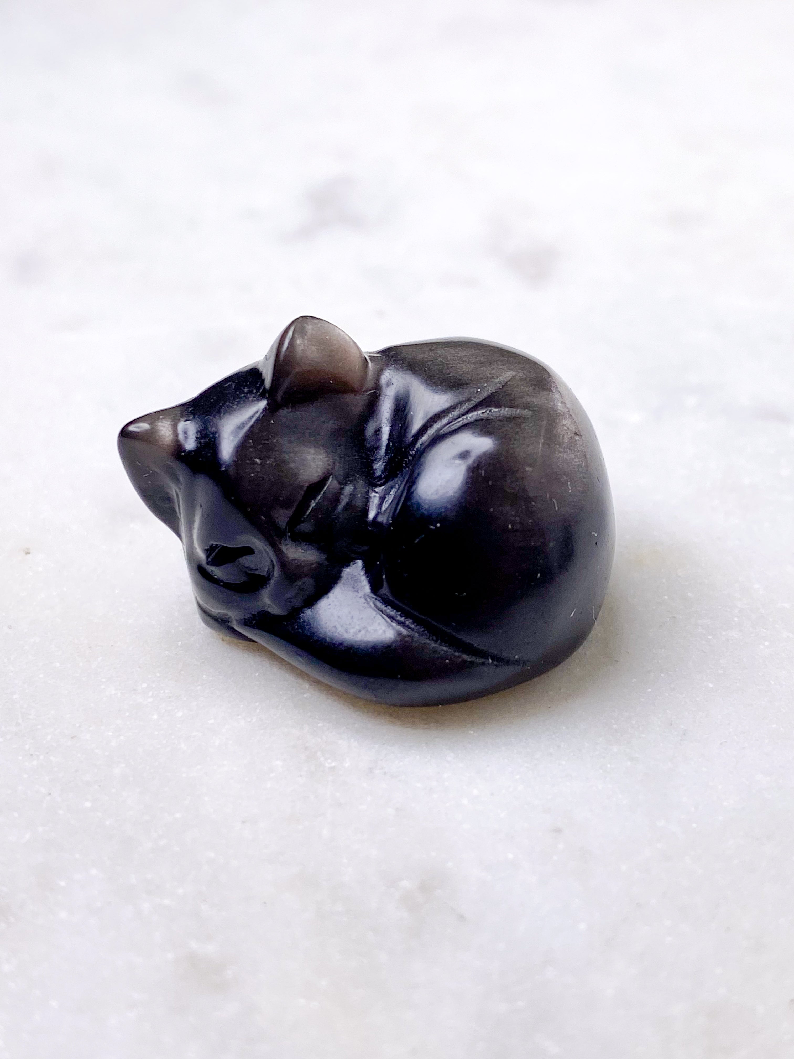 Sølv Obsidian Kat