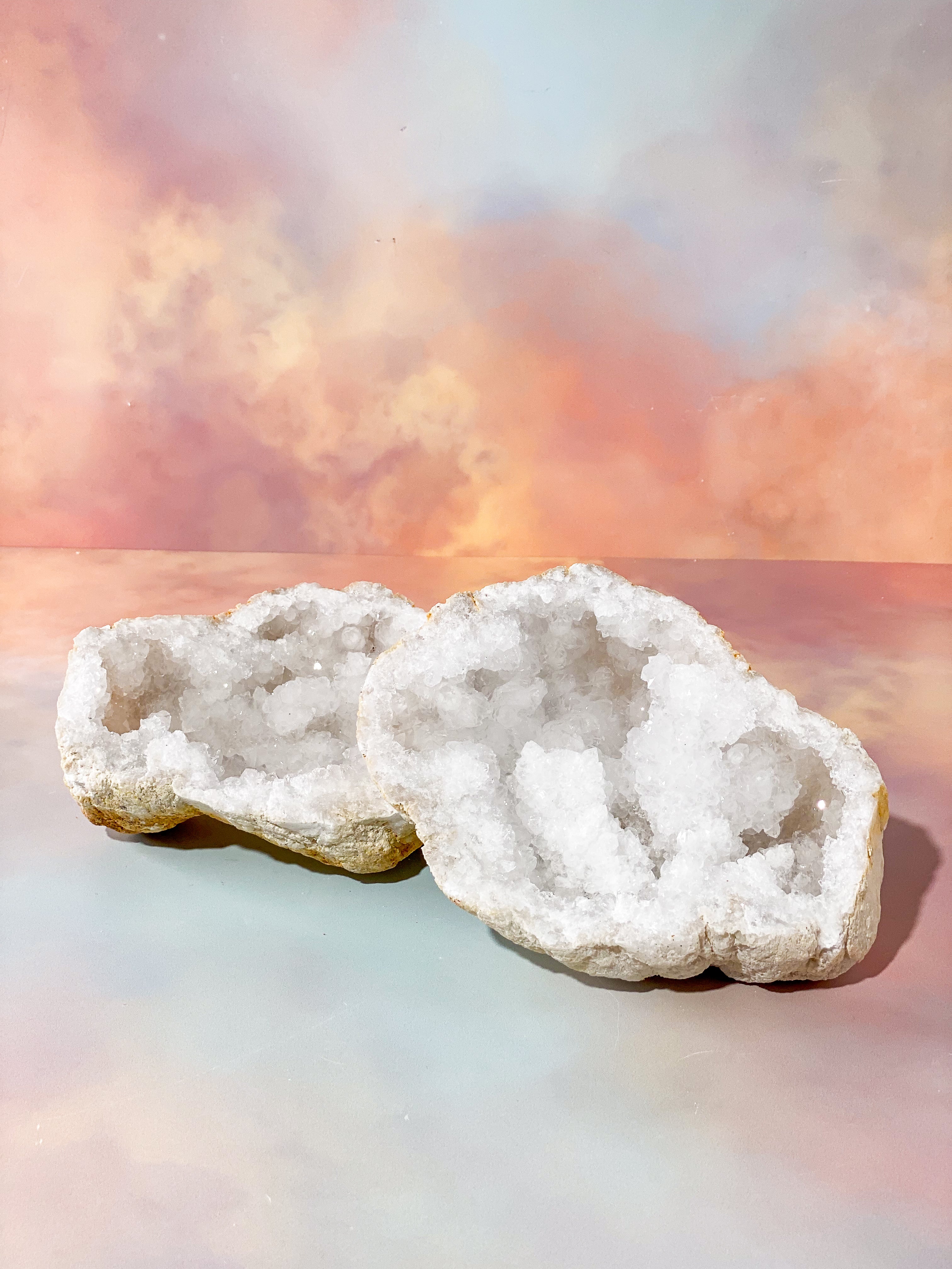XL Bjergkrystal Geode Sæt - 2,3 kg (Nr. 9)