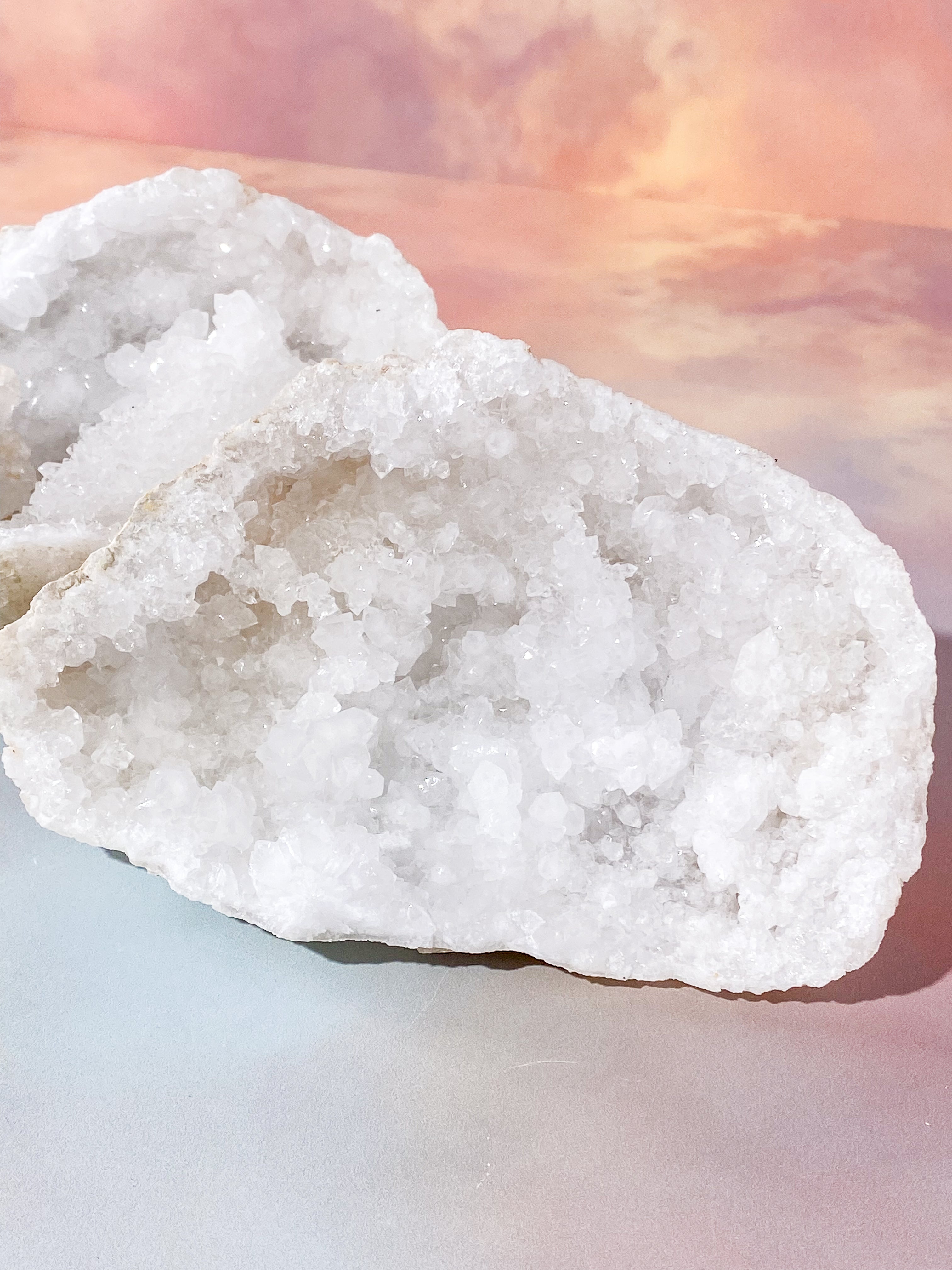 XL Bjergkrystal Geode Sæt - 1,9 kg (Nr. 12)
