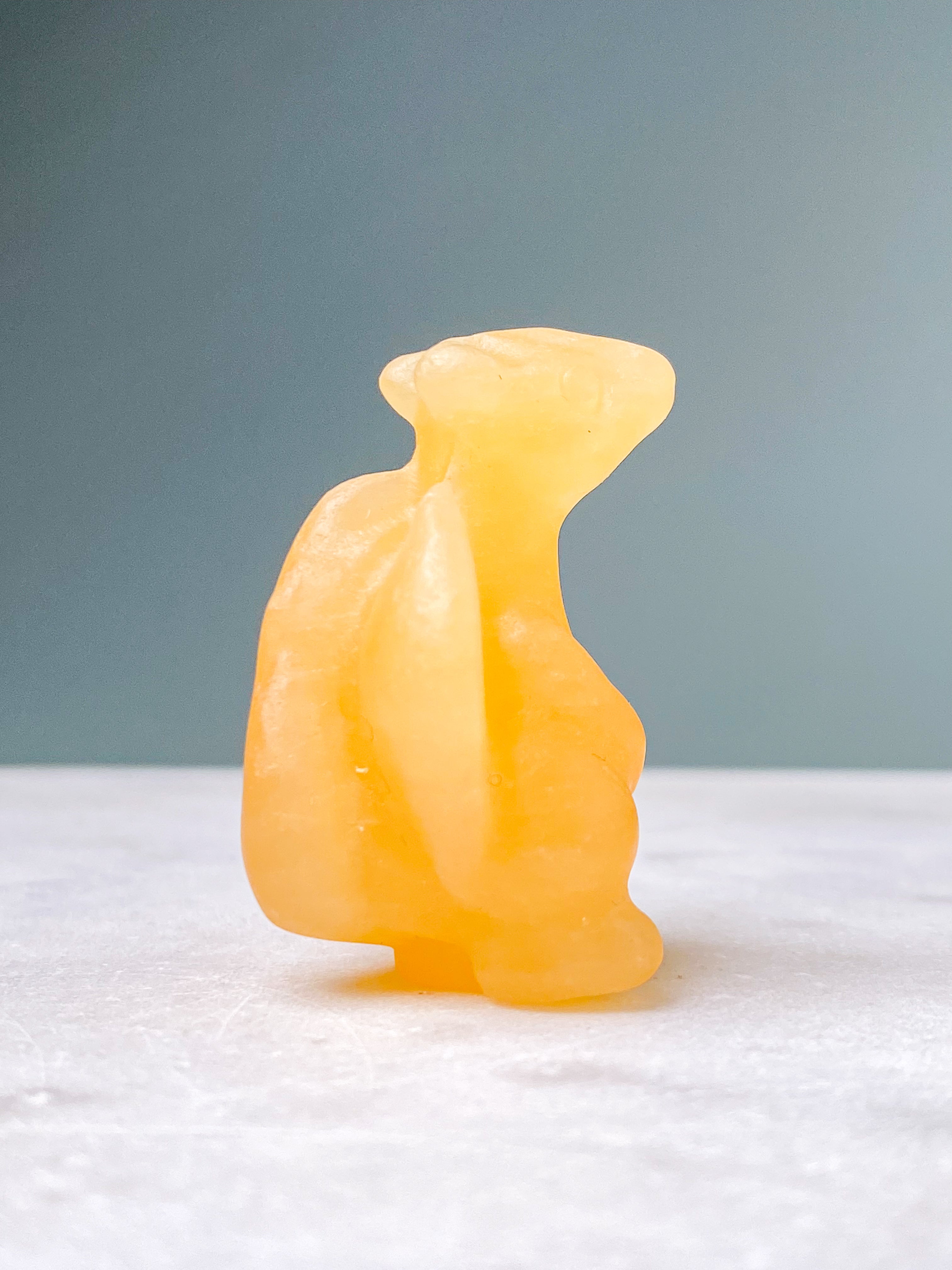 Orange kalcitpumpa med band