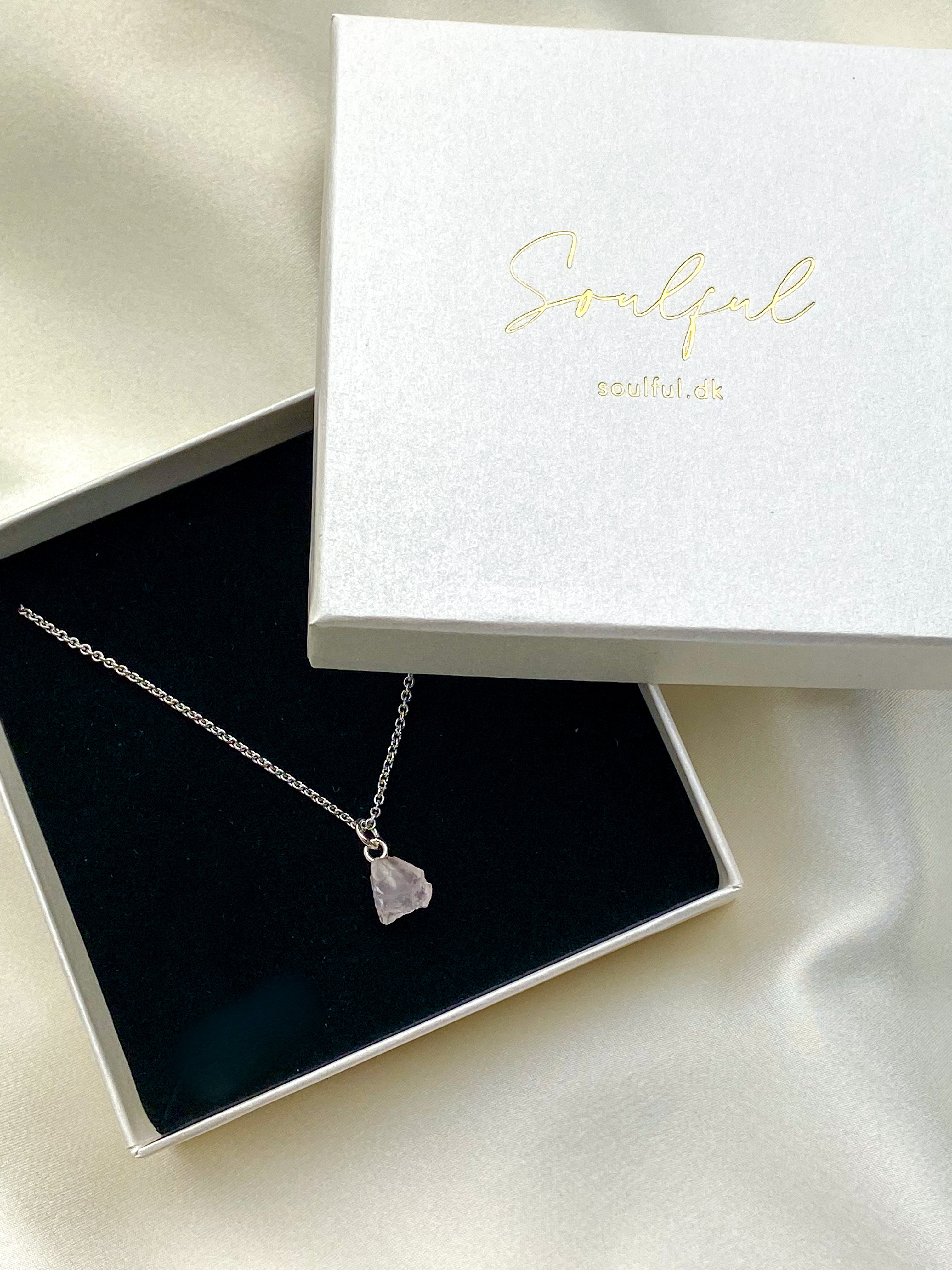 Akvamarin - Petite Heart - Guld