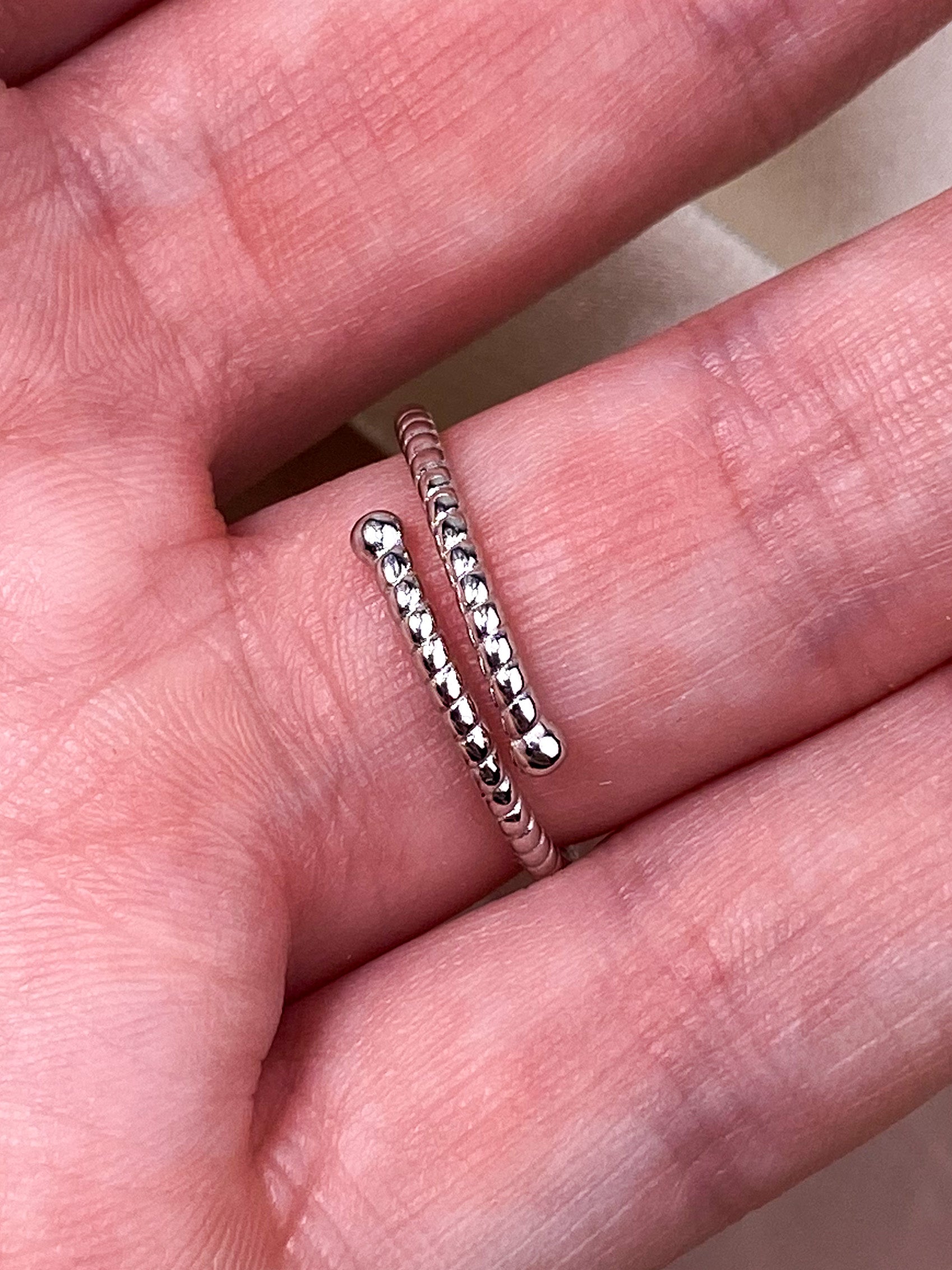 Rå kristallring - silver