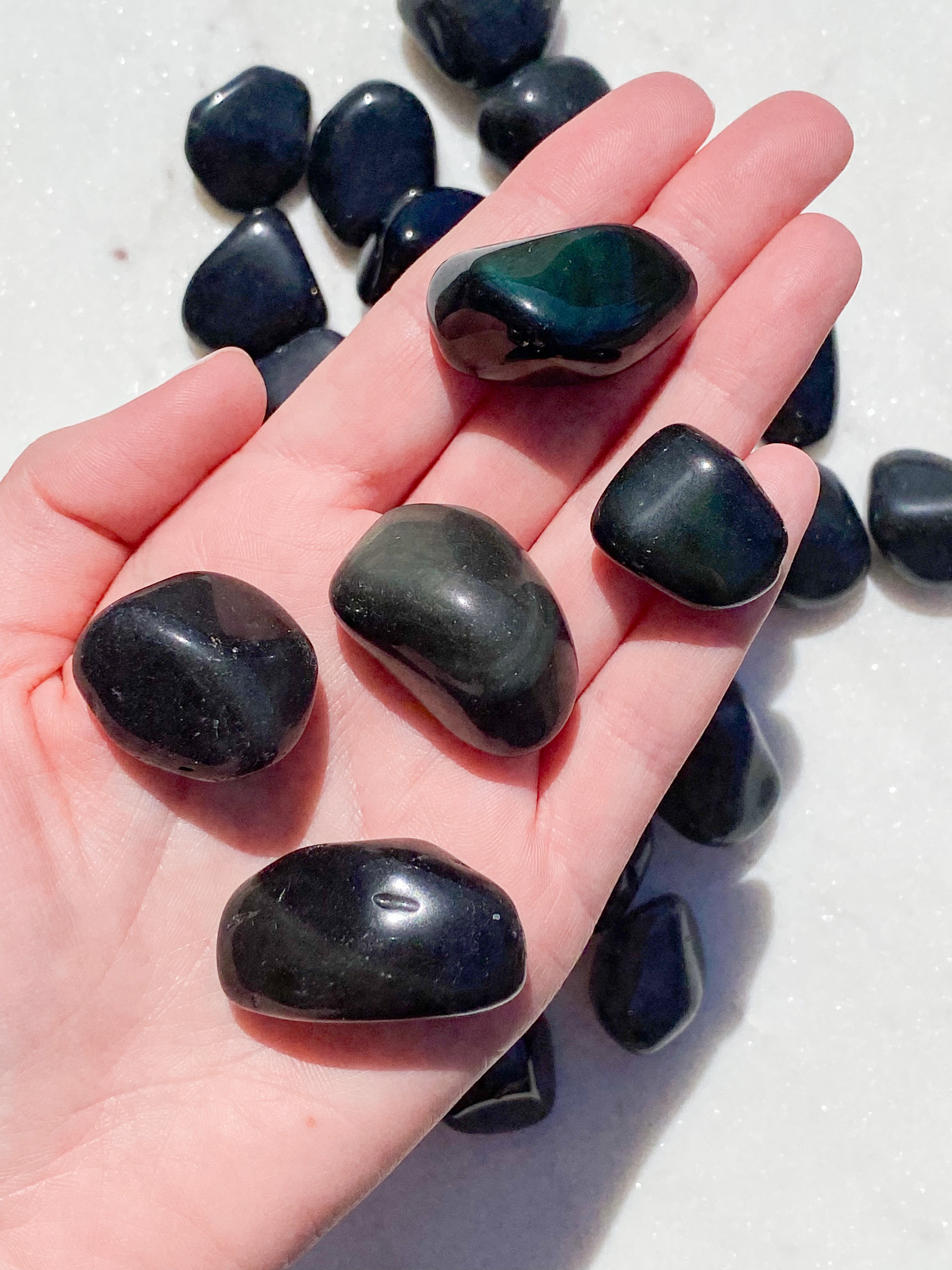 Regnbue Obsidian Poleret