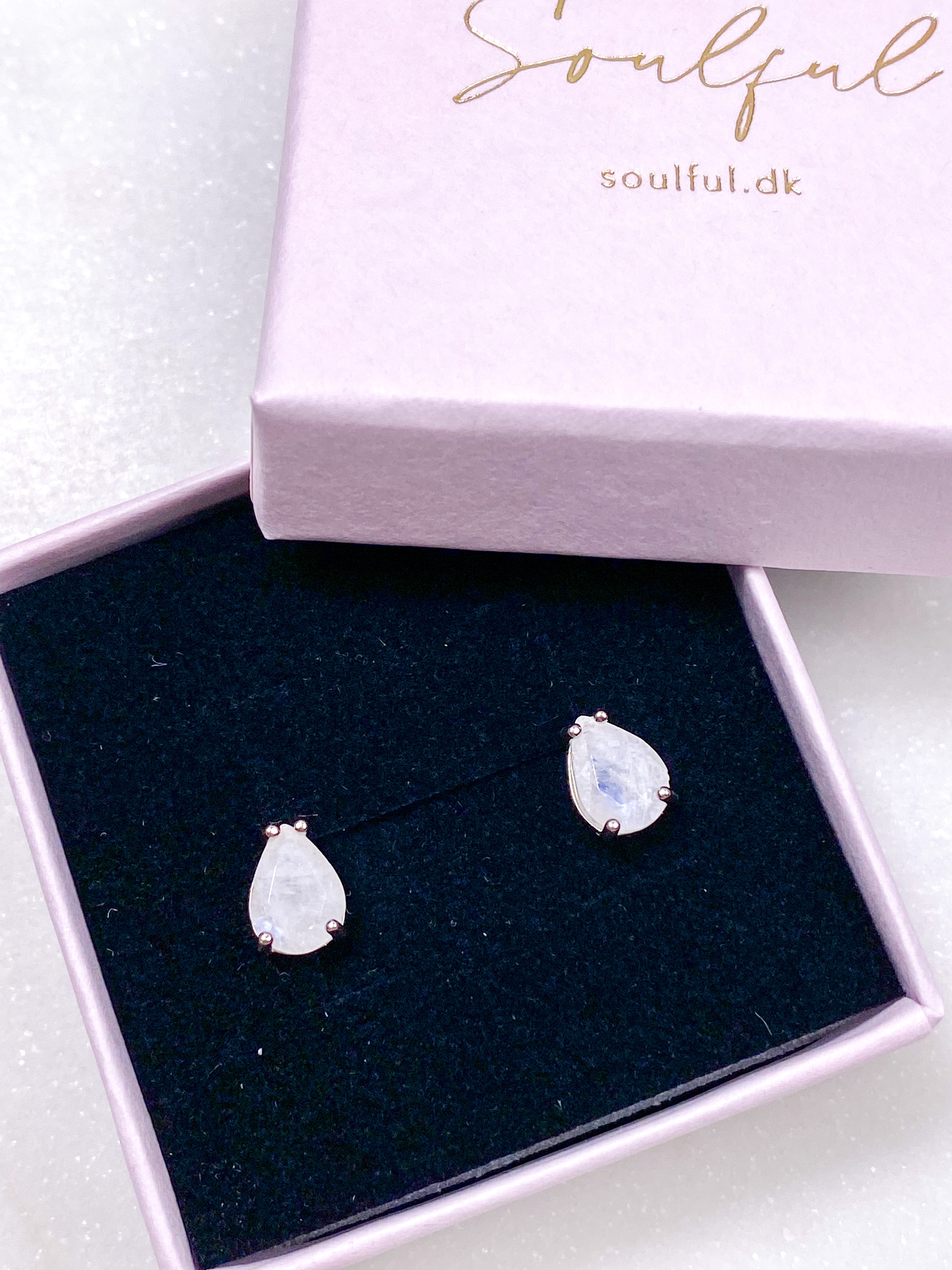 Akvamarin - Petite Heart - Guld