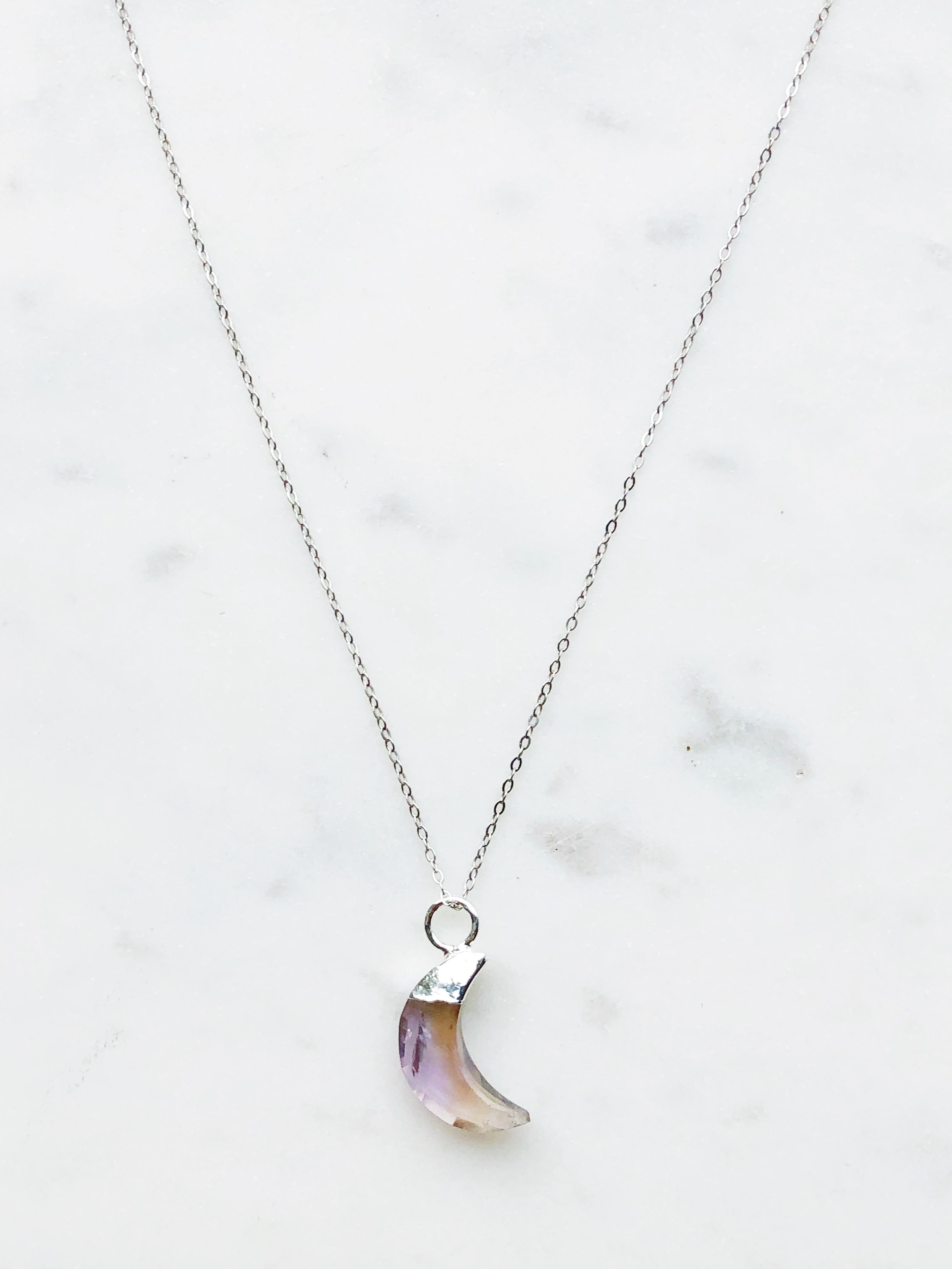 Ametrin Moon Facet Halsband (18k guldpläterad)