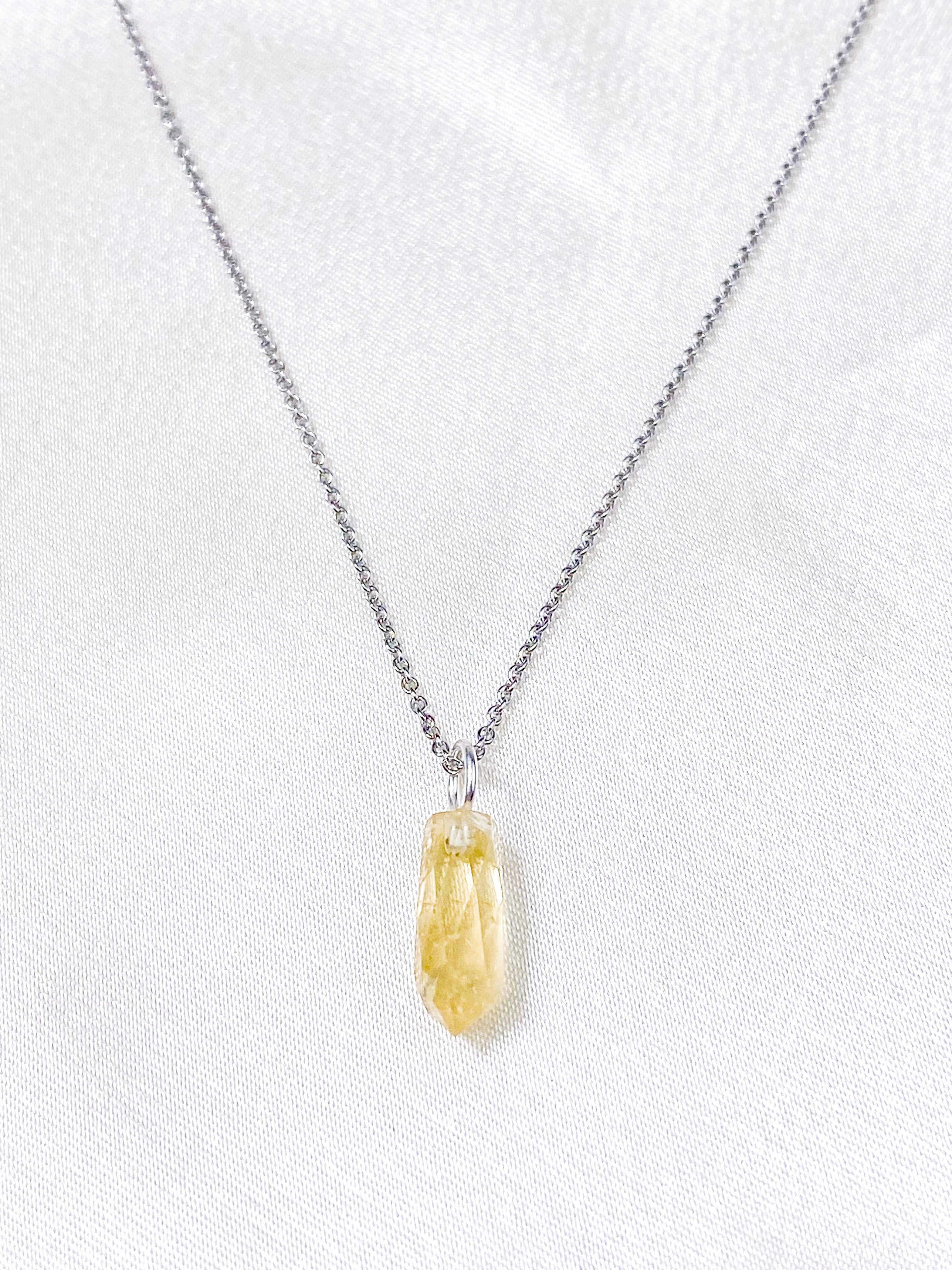 Citrin Spike Halsband