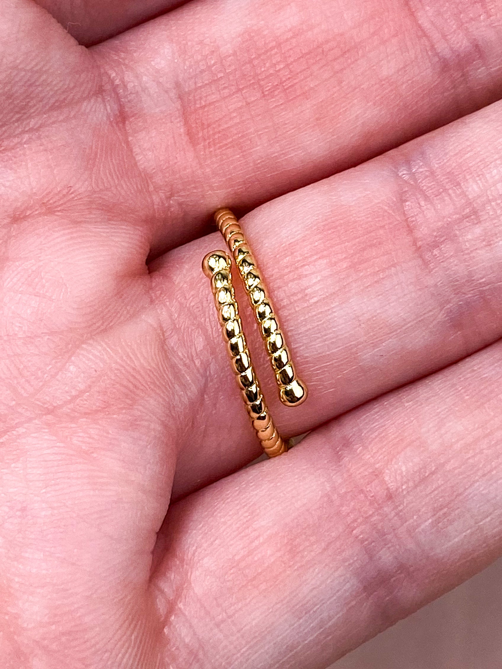 Rå kristallring - guld