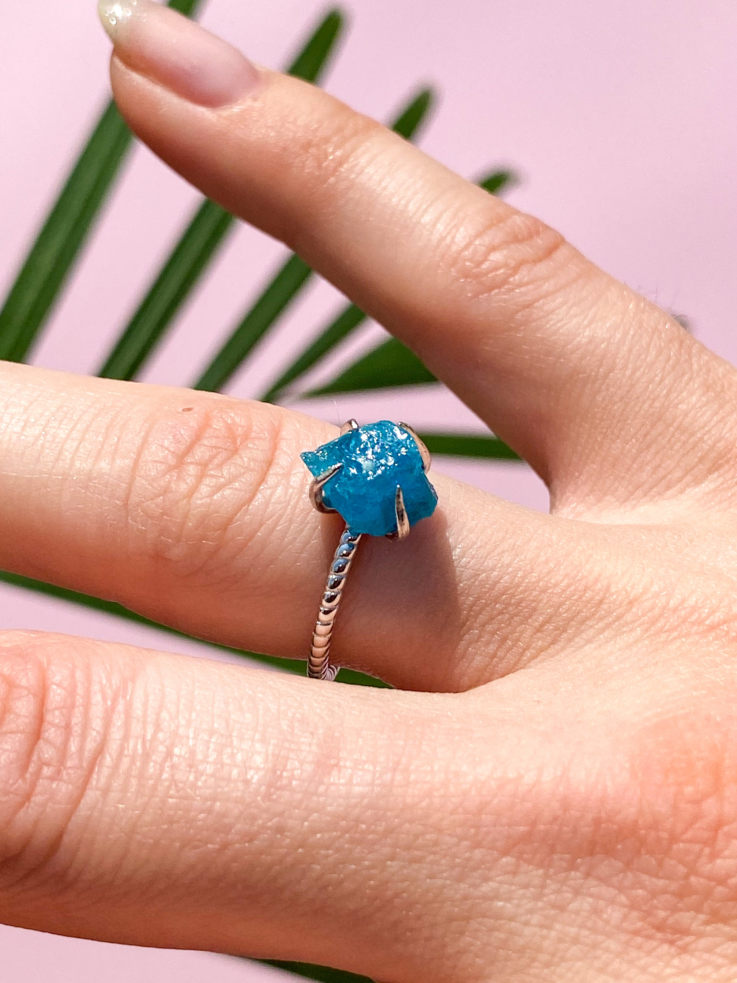 Rå kristallring - silver