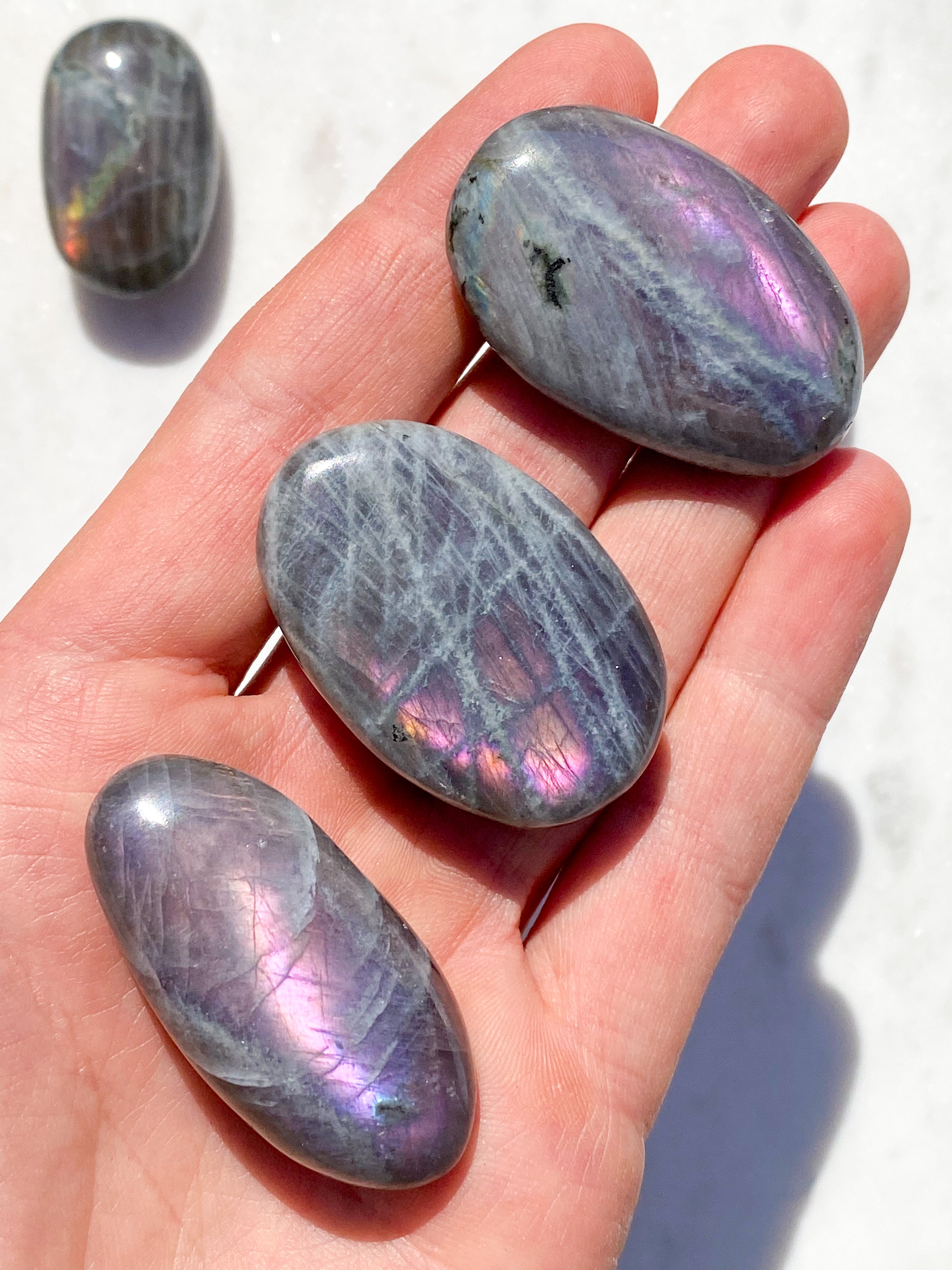 Guld labradorite hjärta