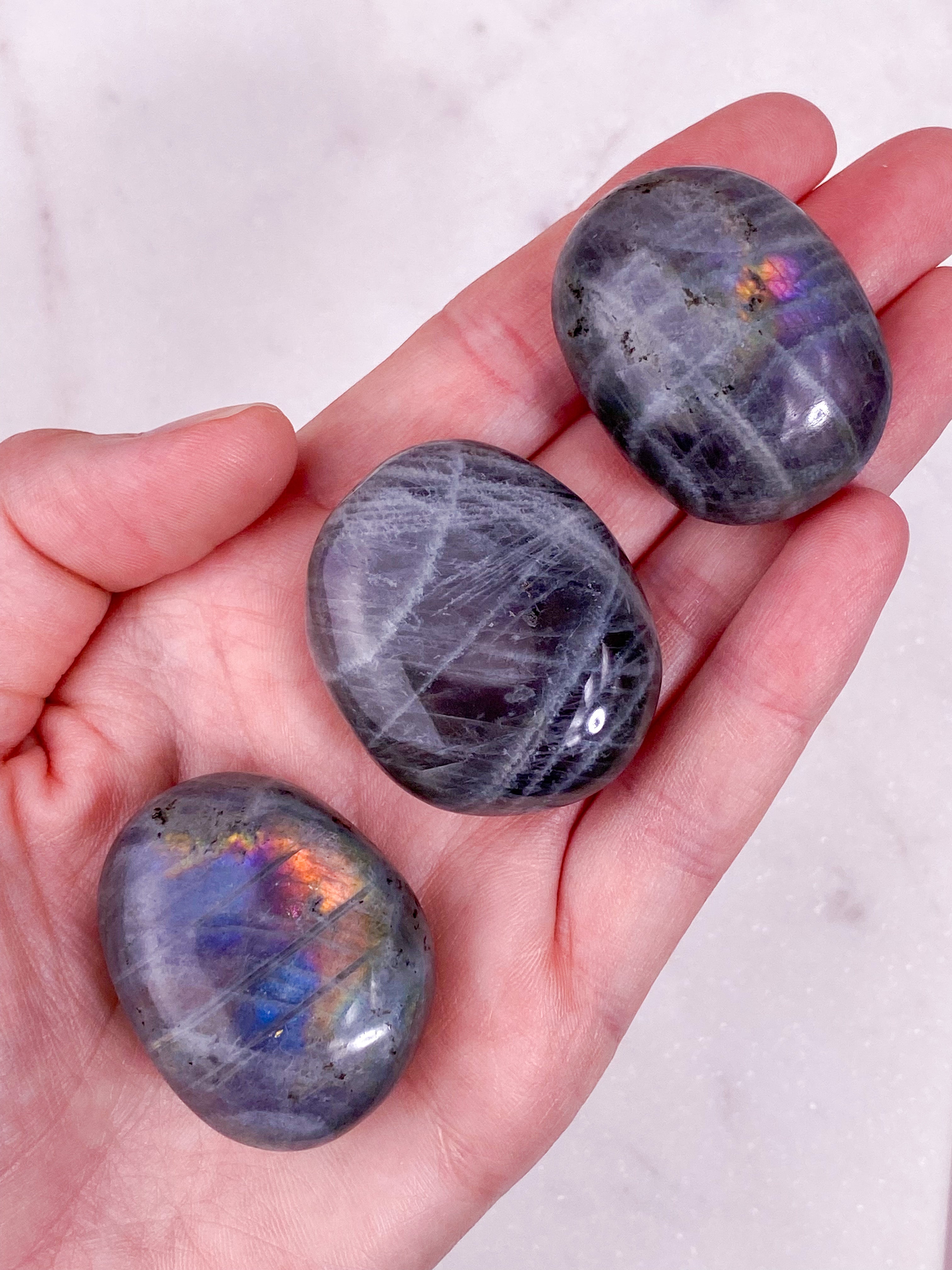 Guld labradorite hjärta