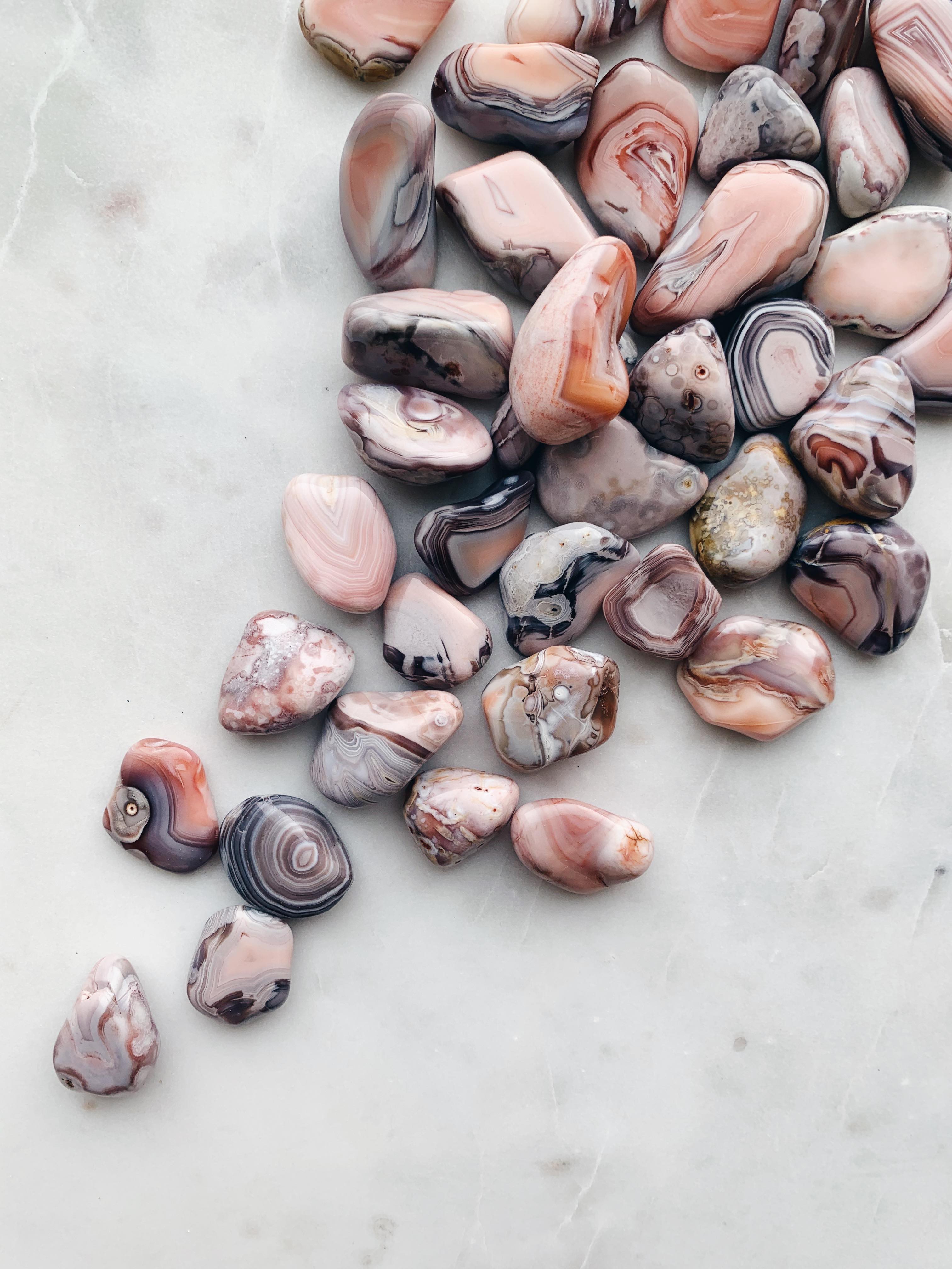 Rosa Botswana Agate Polished