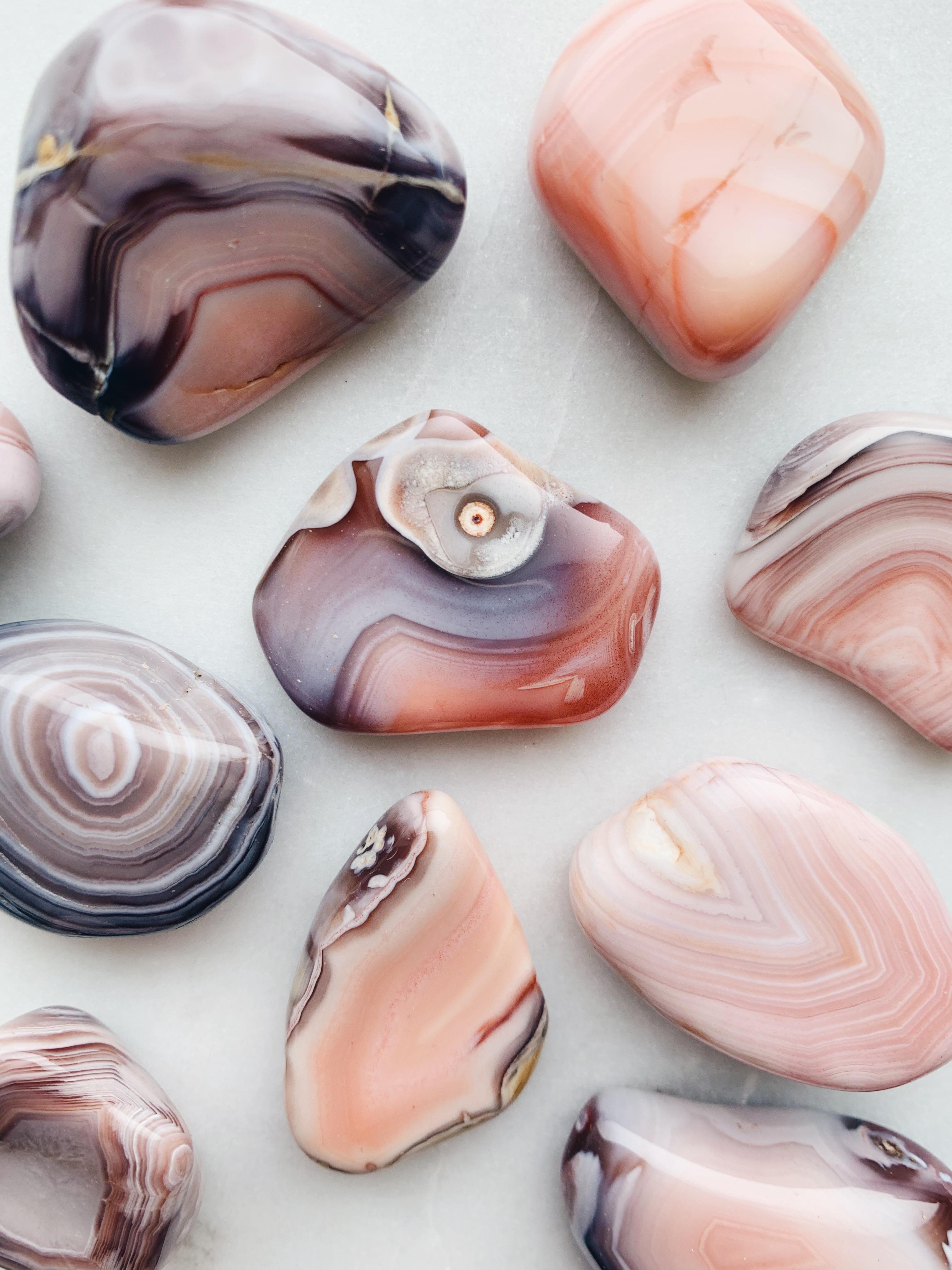 Rosa Botswana Agate Polished