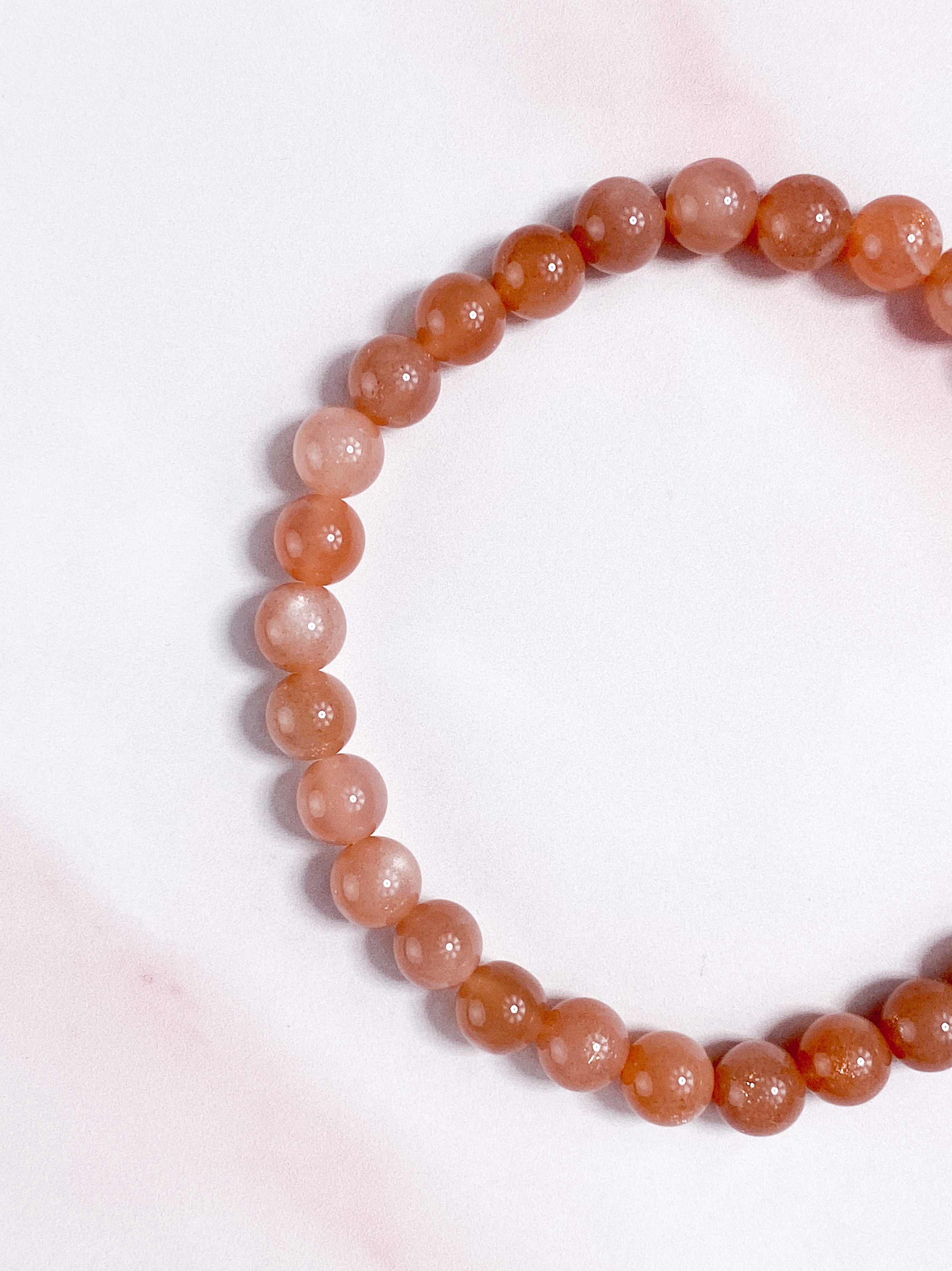 Peach Moonstone armband