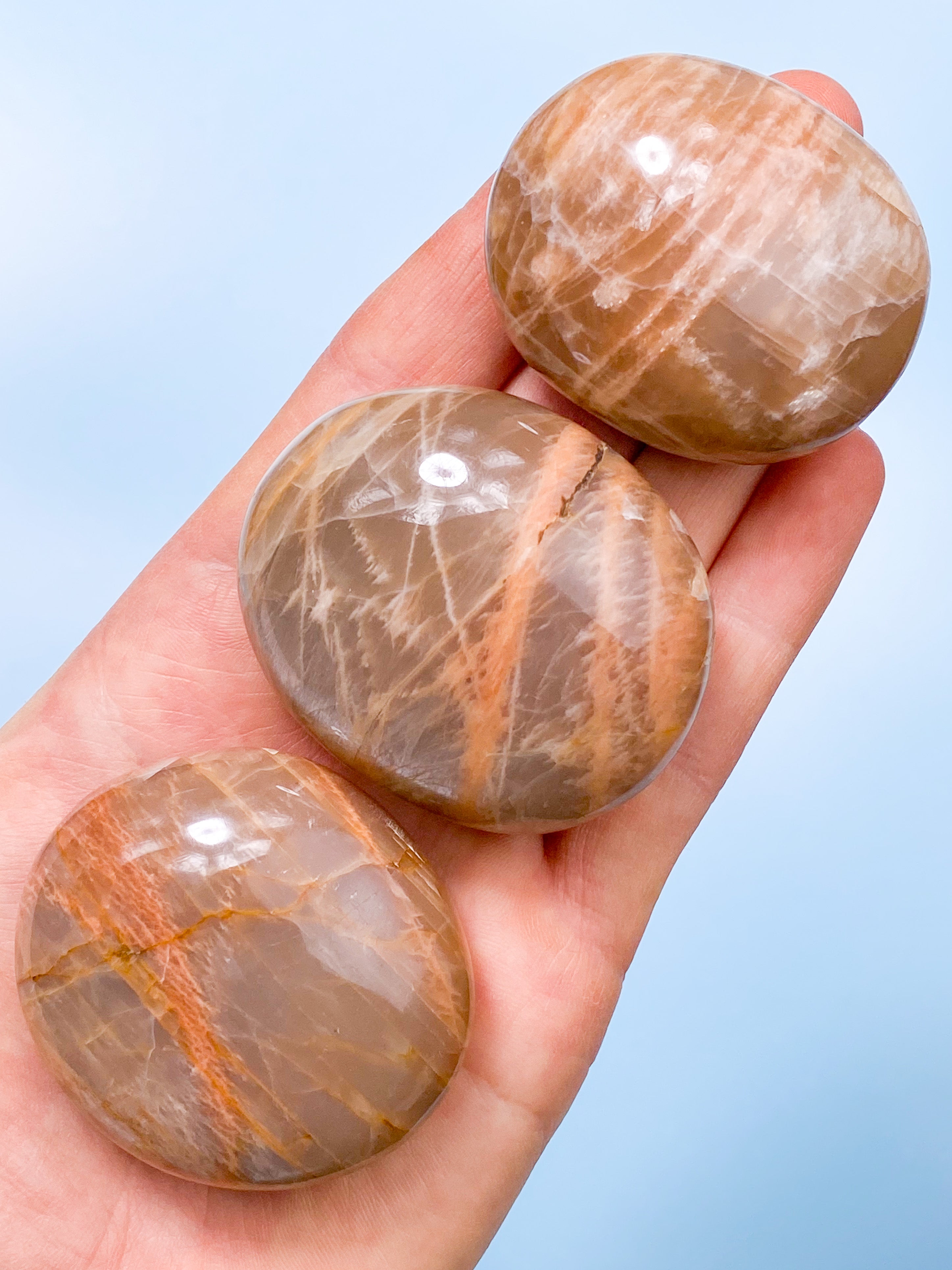 Peach Moonstone Heart