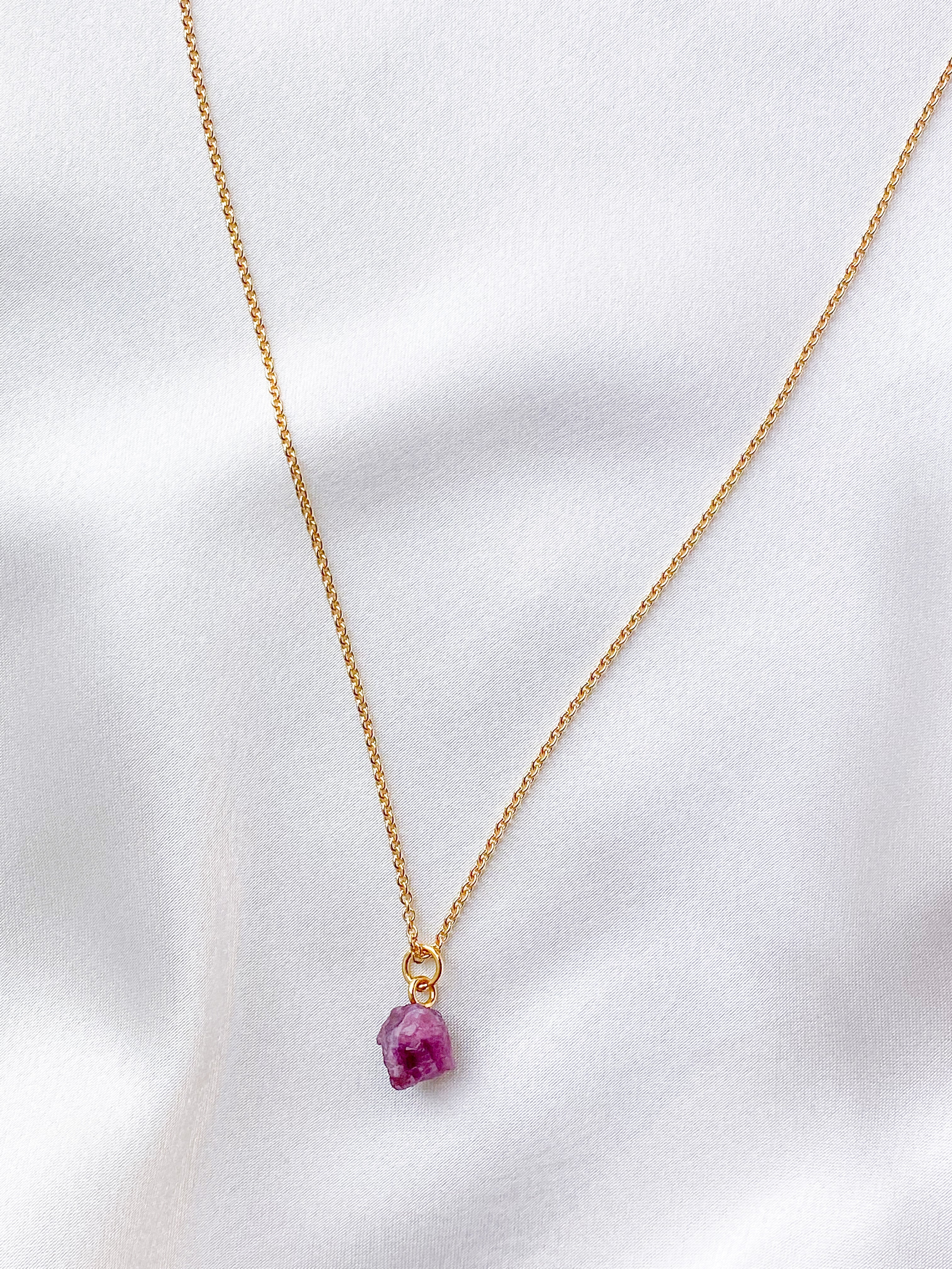 Akvamarin - Petite Heart - Guld