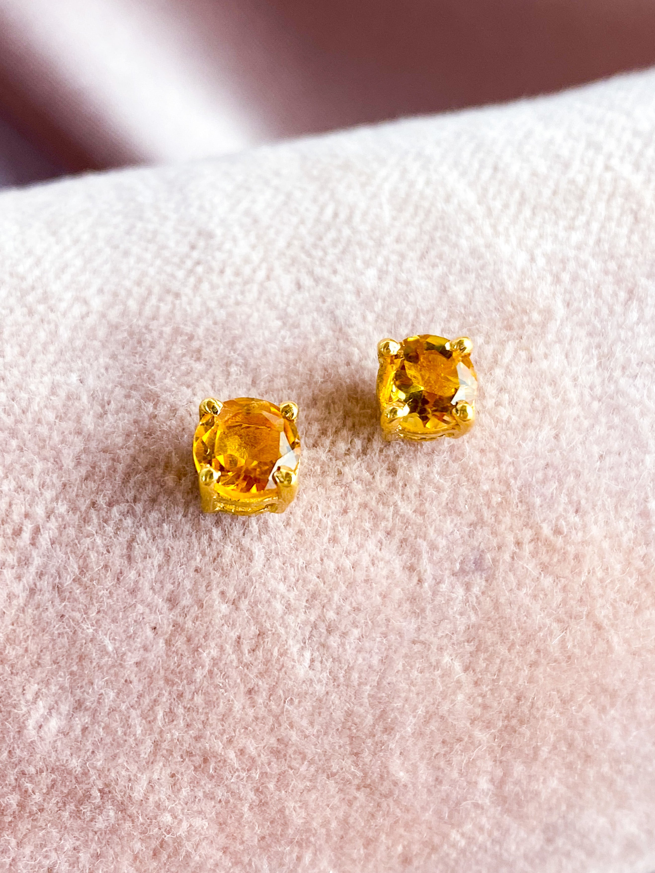 Akvamarin - Petite Heart - Guld