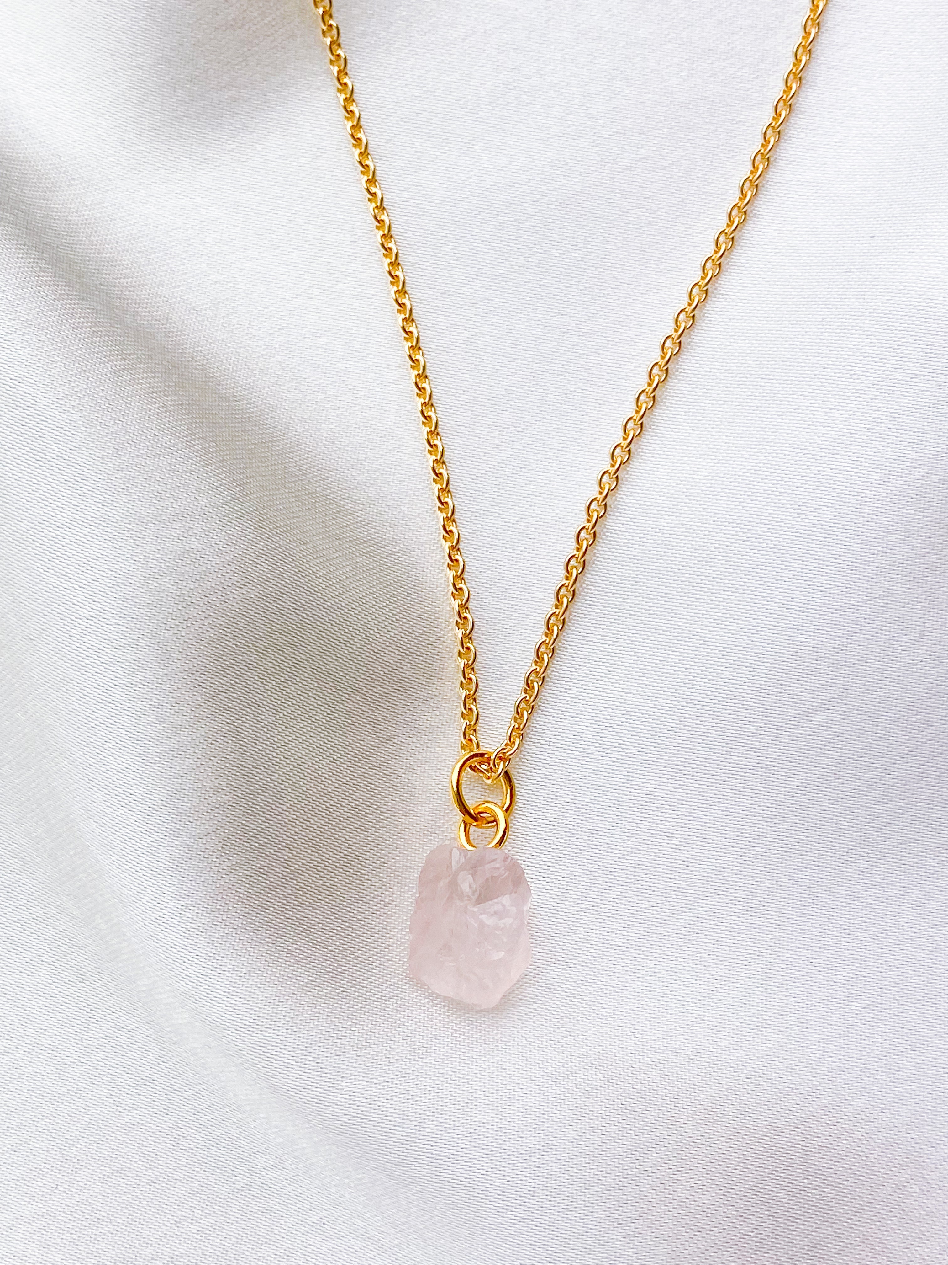 Akvamarin - Petite Heart - Guld