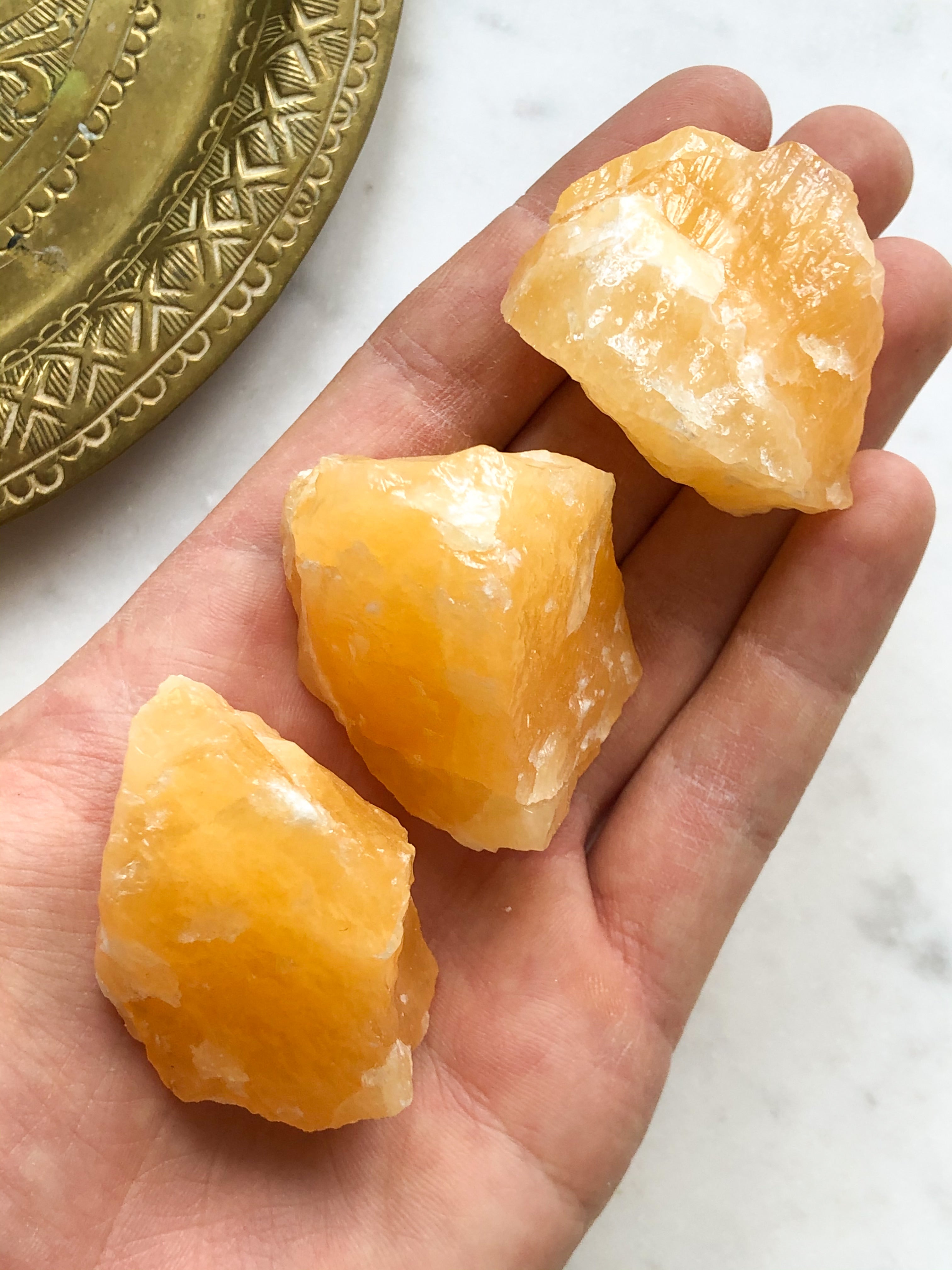 Orange Calcite Raw