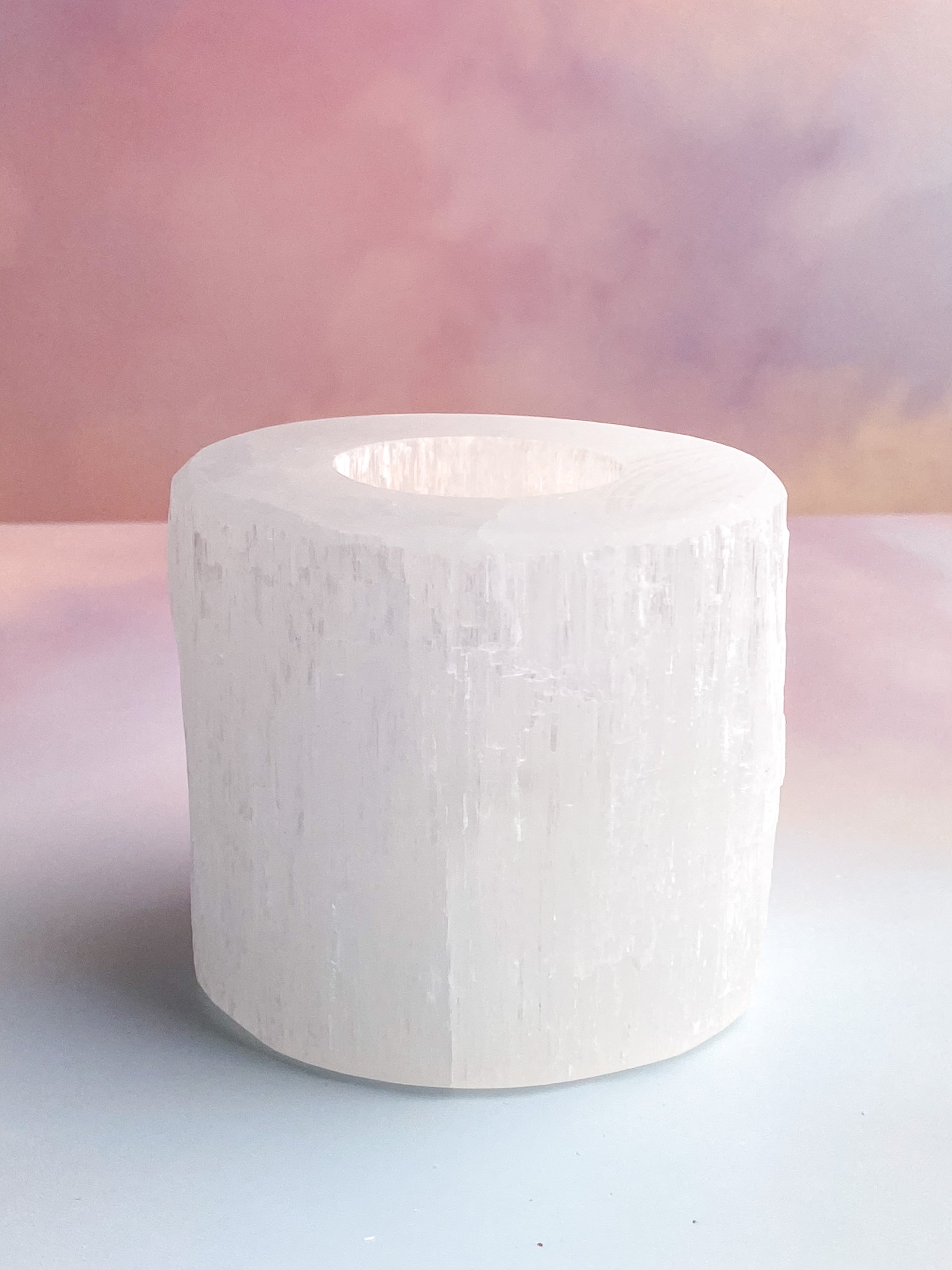 SELENITE FIREFACE HOLDER