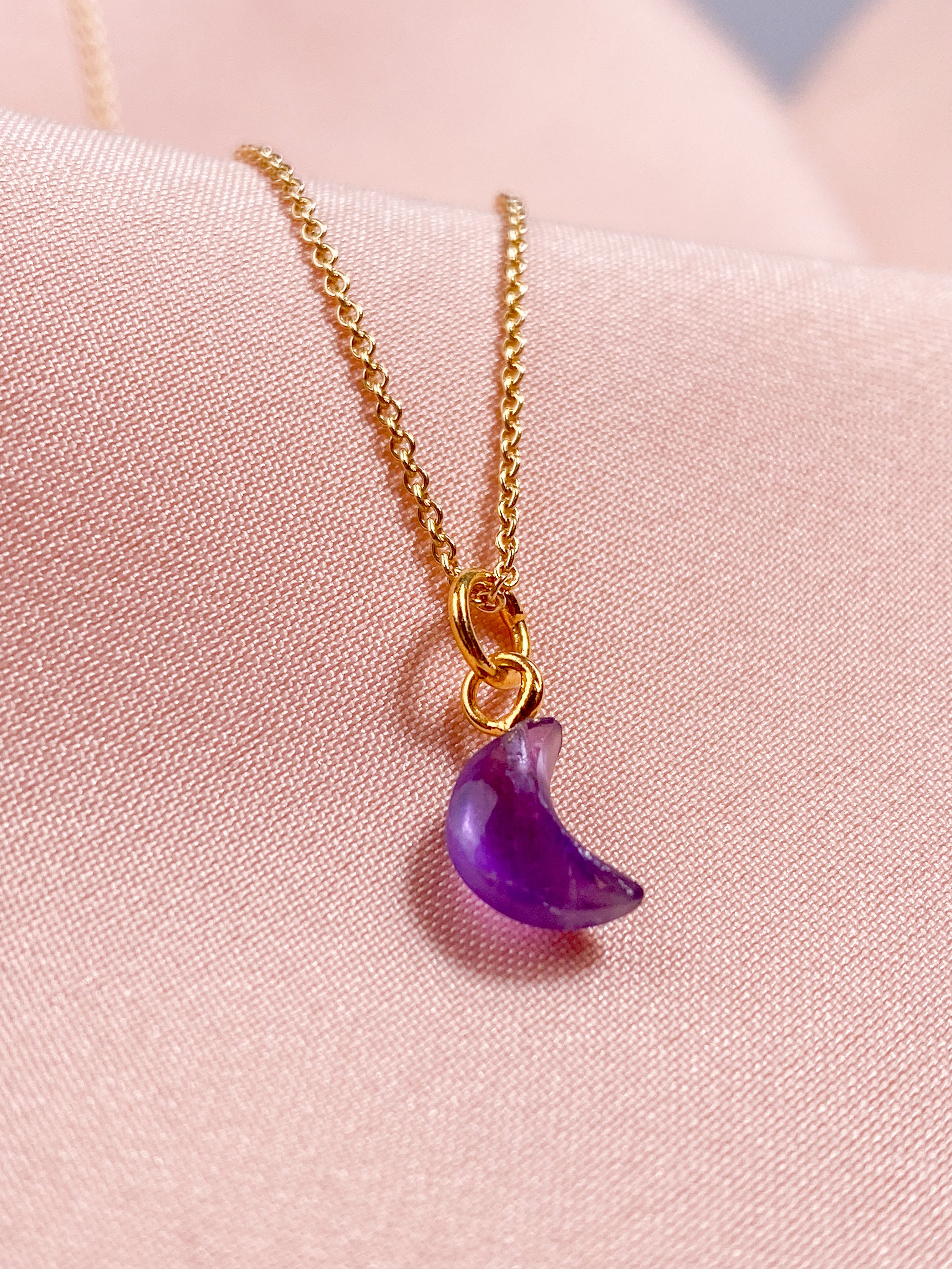Akvamarin - Petite Heart - Guld