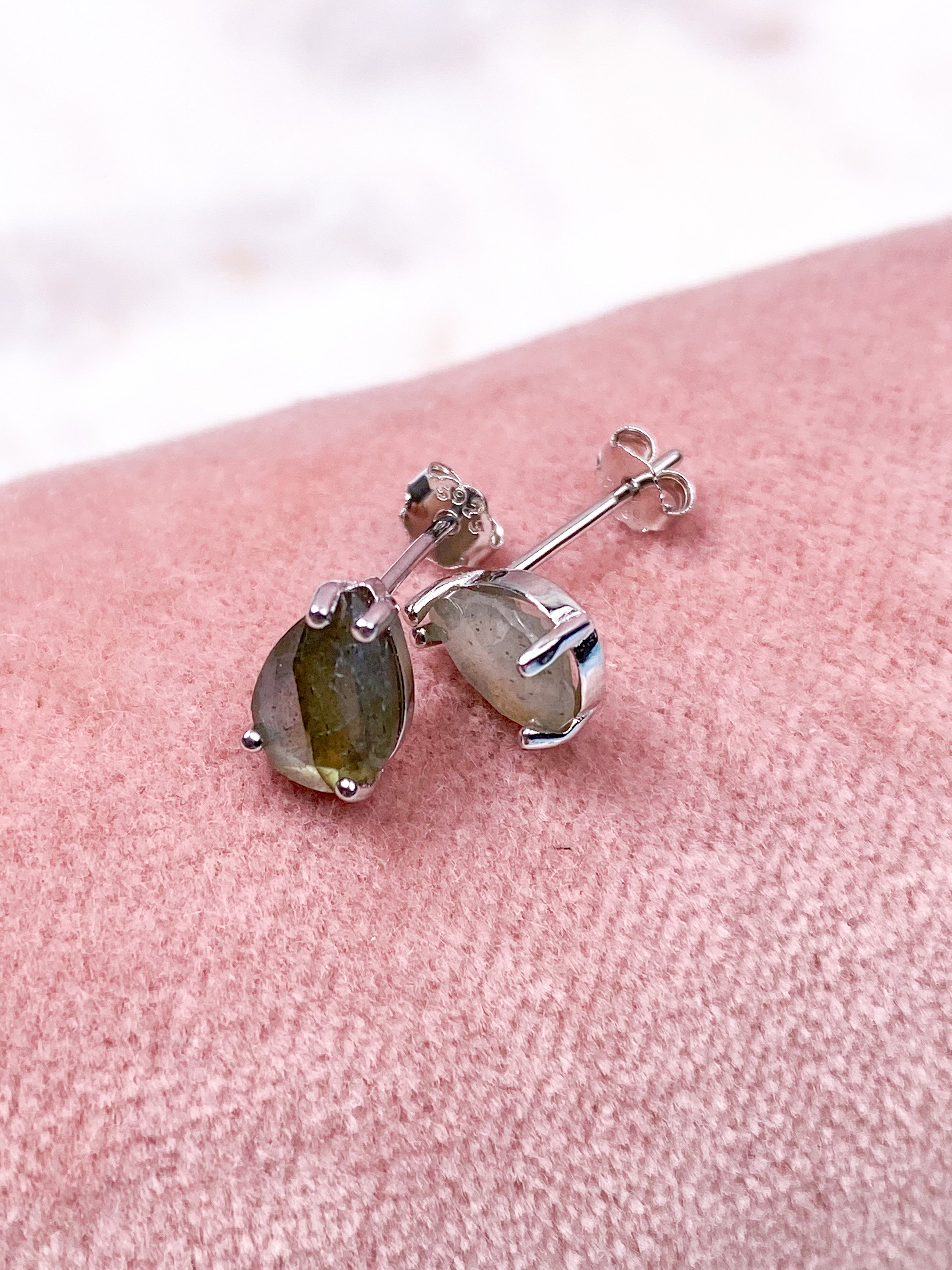 Akvamarin - Petite Heart - Guld