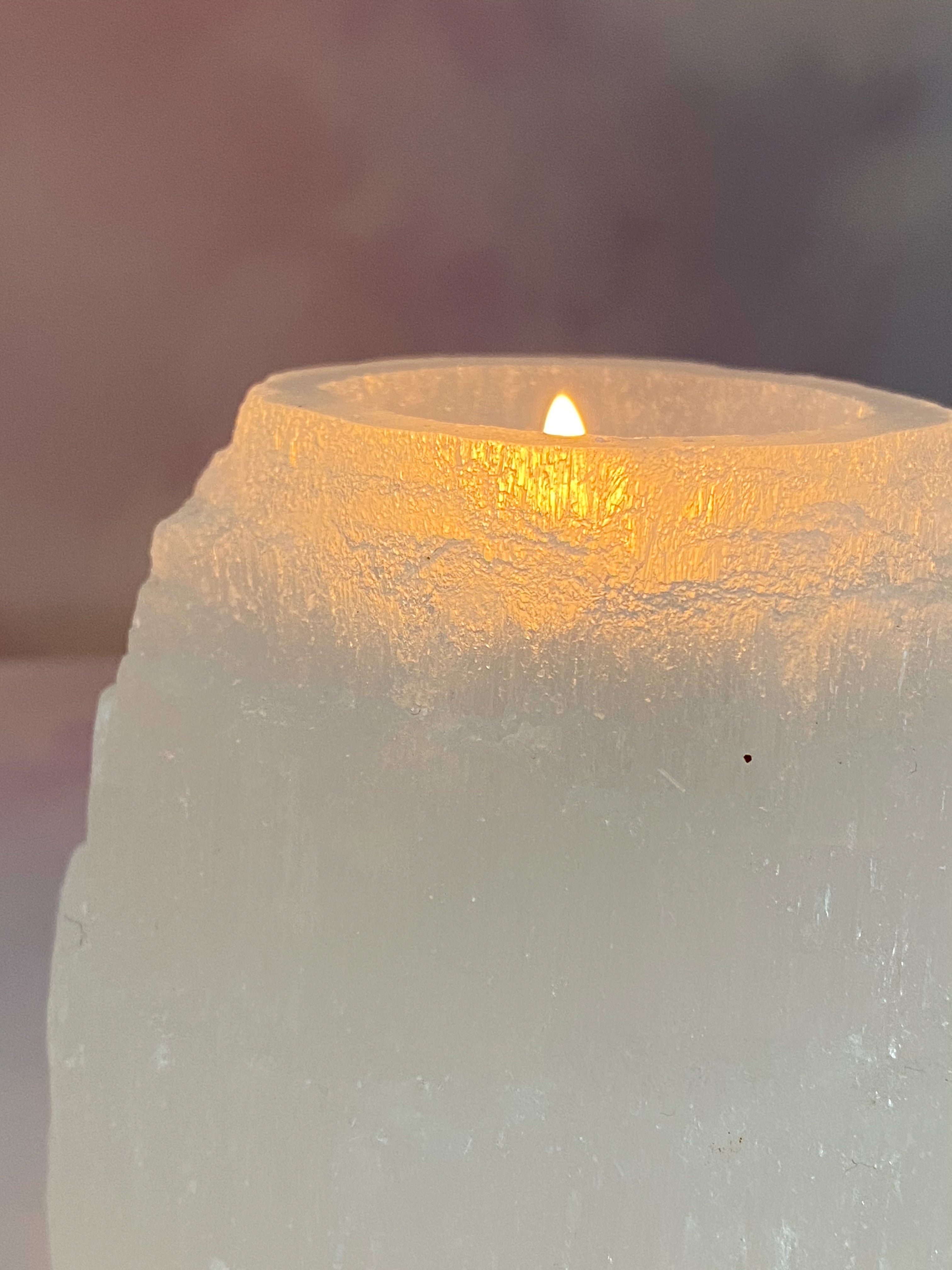 SELENITE RAW FIREFACE HOLDER