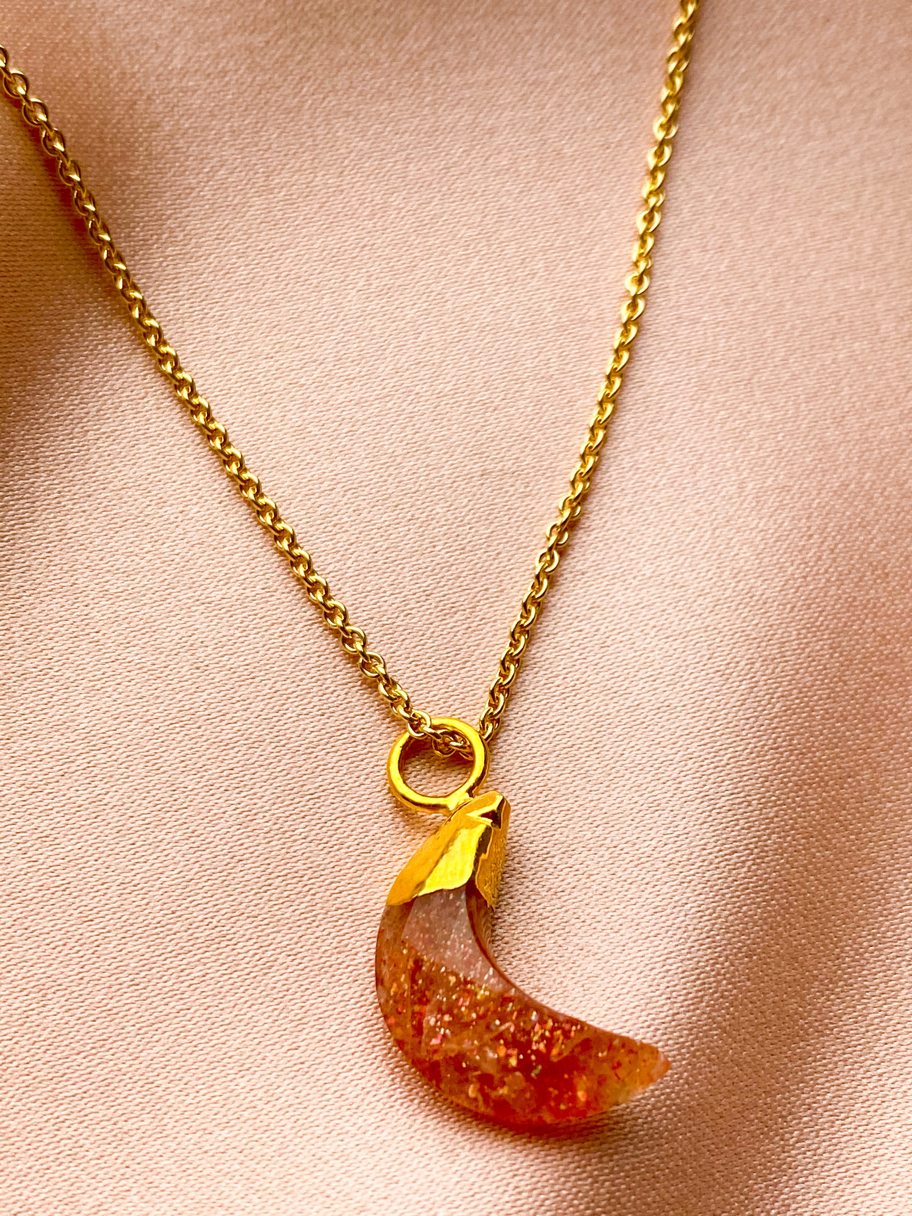 Solstestone Moon Facet Halsband - Guld