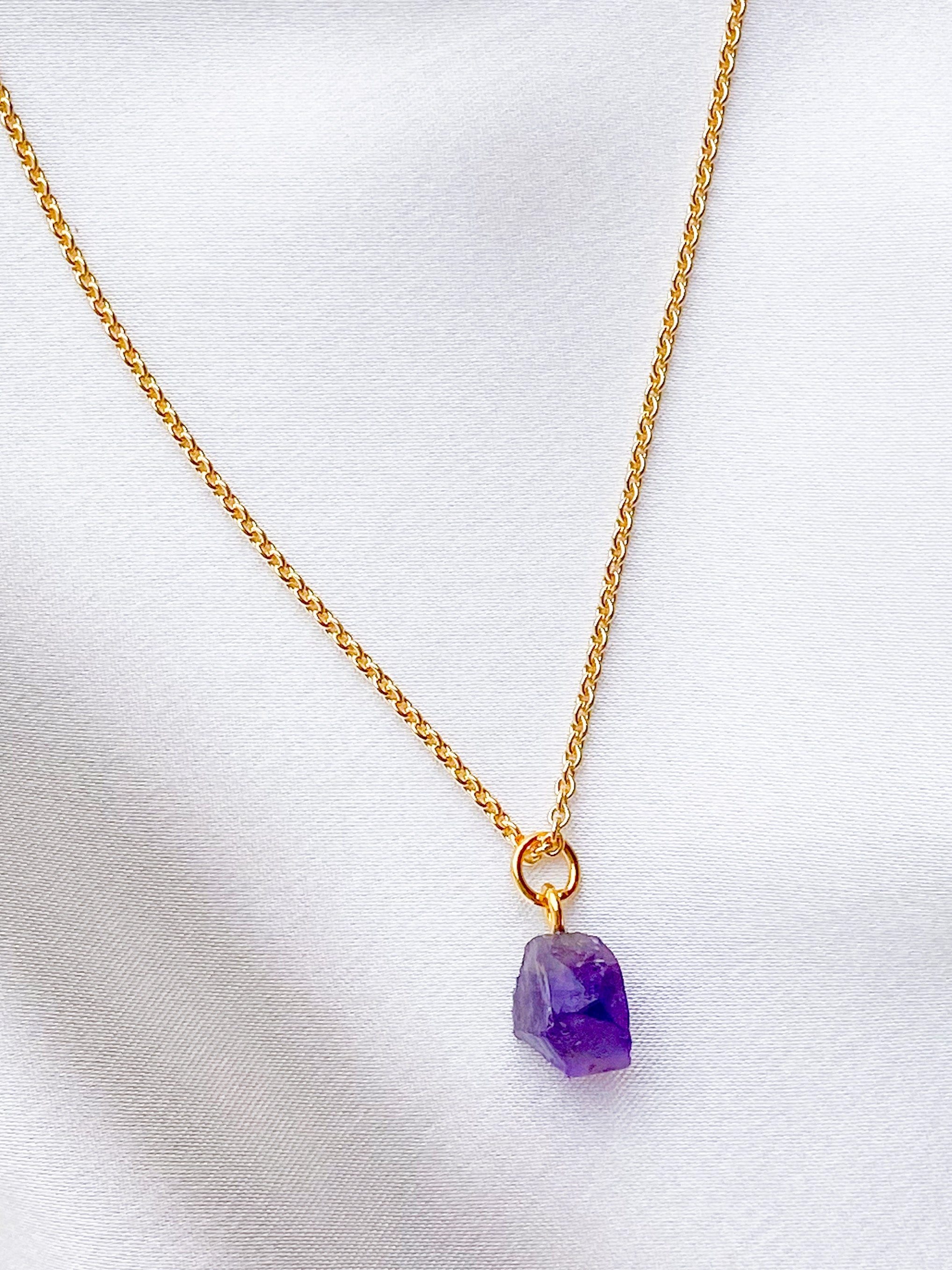 Akvamarin - Petite Heart - Guld