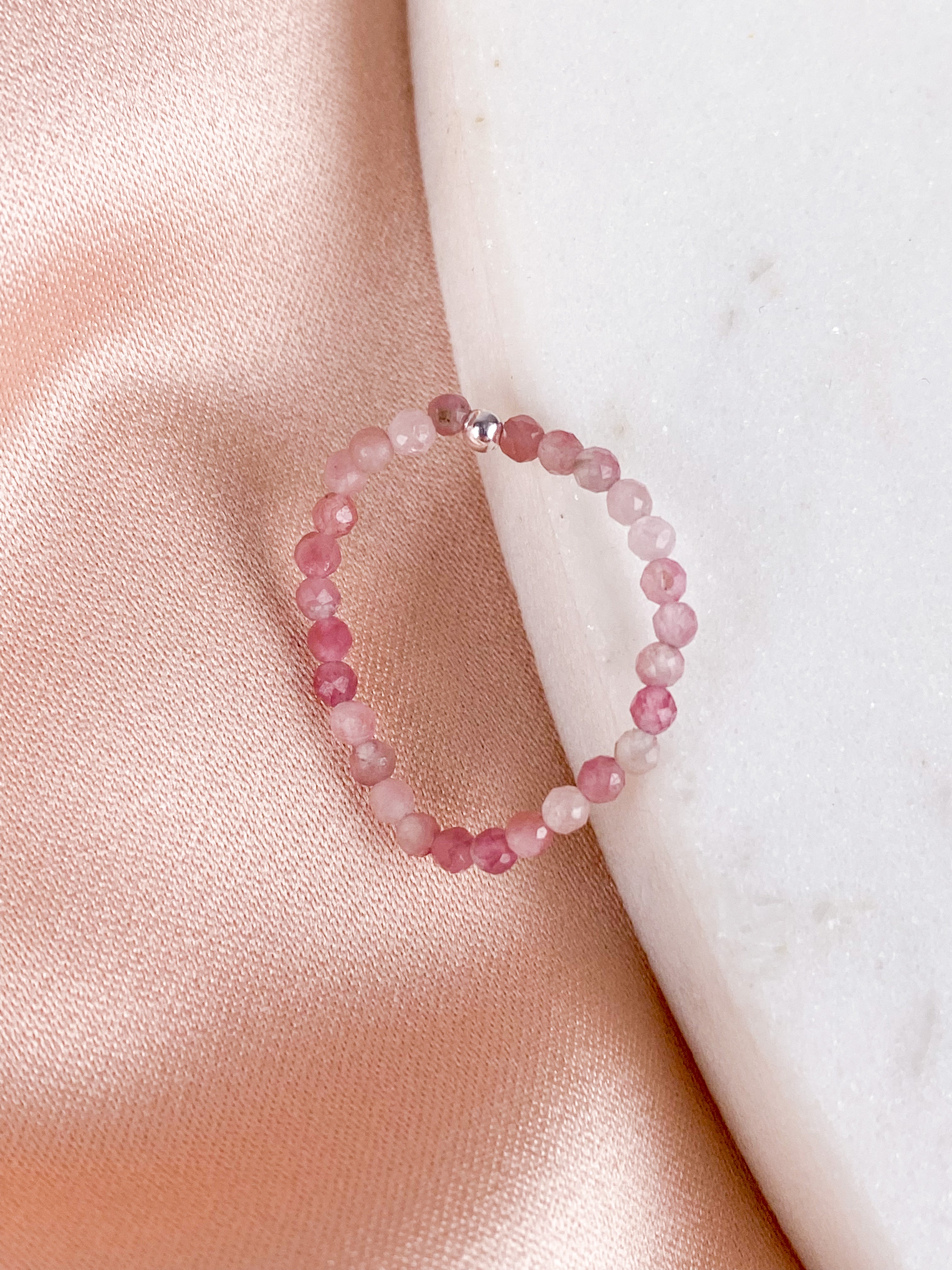 Rosa Turmalin Armband (FACET)